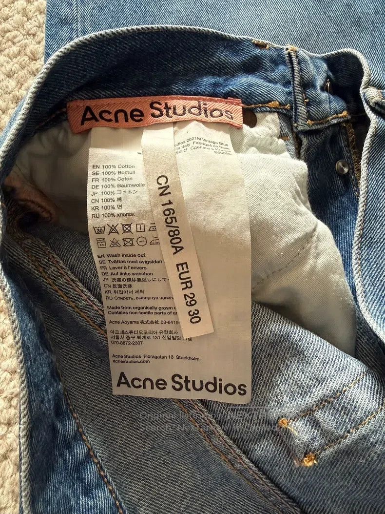 Acne Studios Acne Studios Washed Blue Jeans Size US 29 - 2 Thumbnail