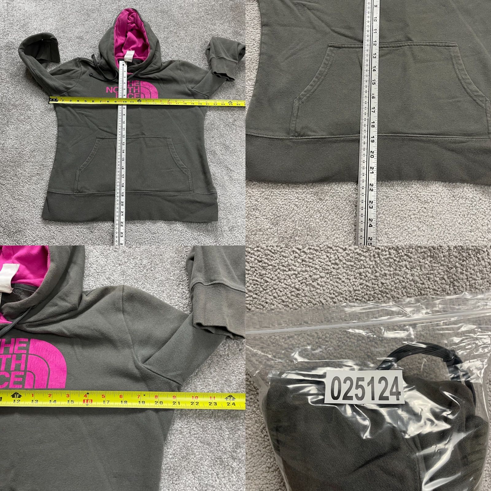 The North Face The North Face Hoodie Sweatshirt Womens S Gray Pink Graphic Fleece Pullover Size S / US 4 / IT 40 - 8 Thumbnail