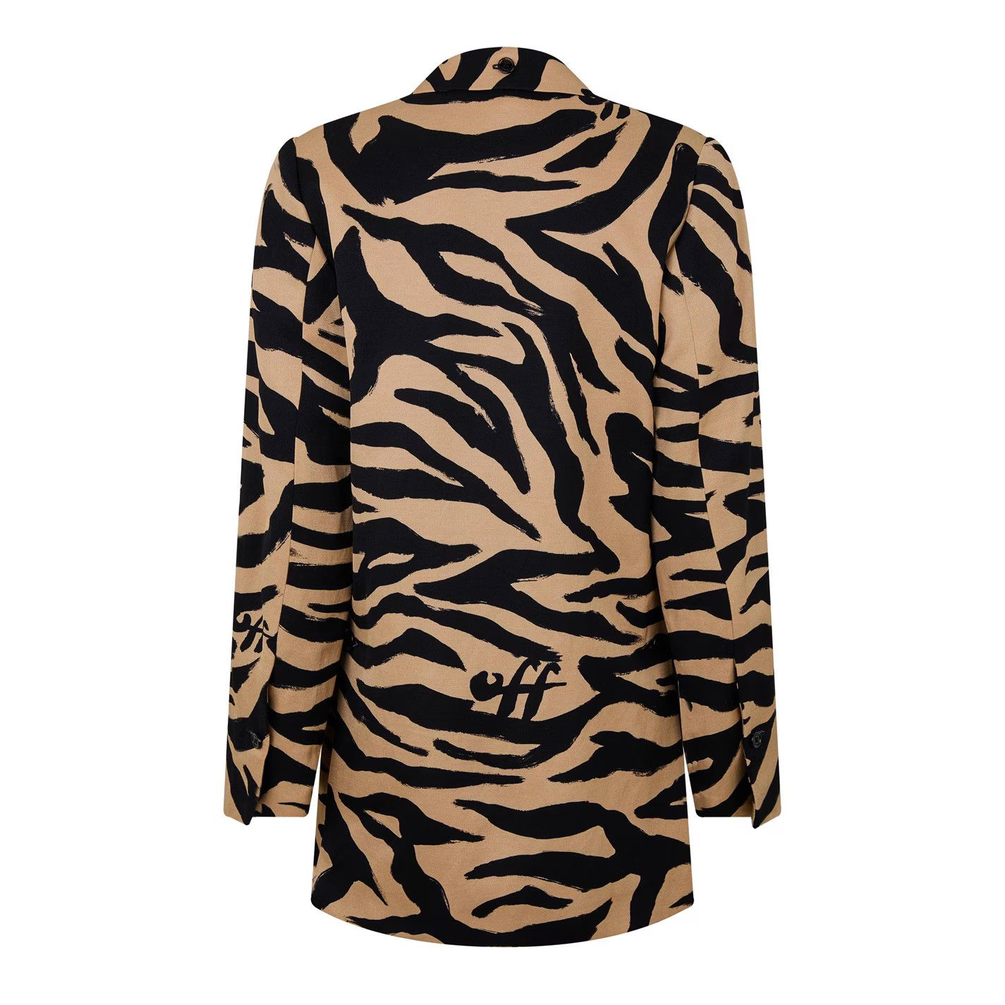 Off-White o1y1125 Jacket in Beige/Black Size S / US 4 / IT 40 - 2 Thumbnail