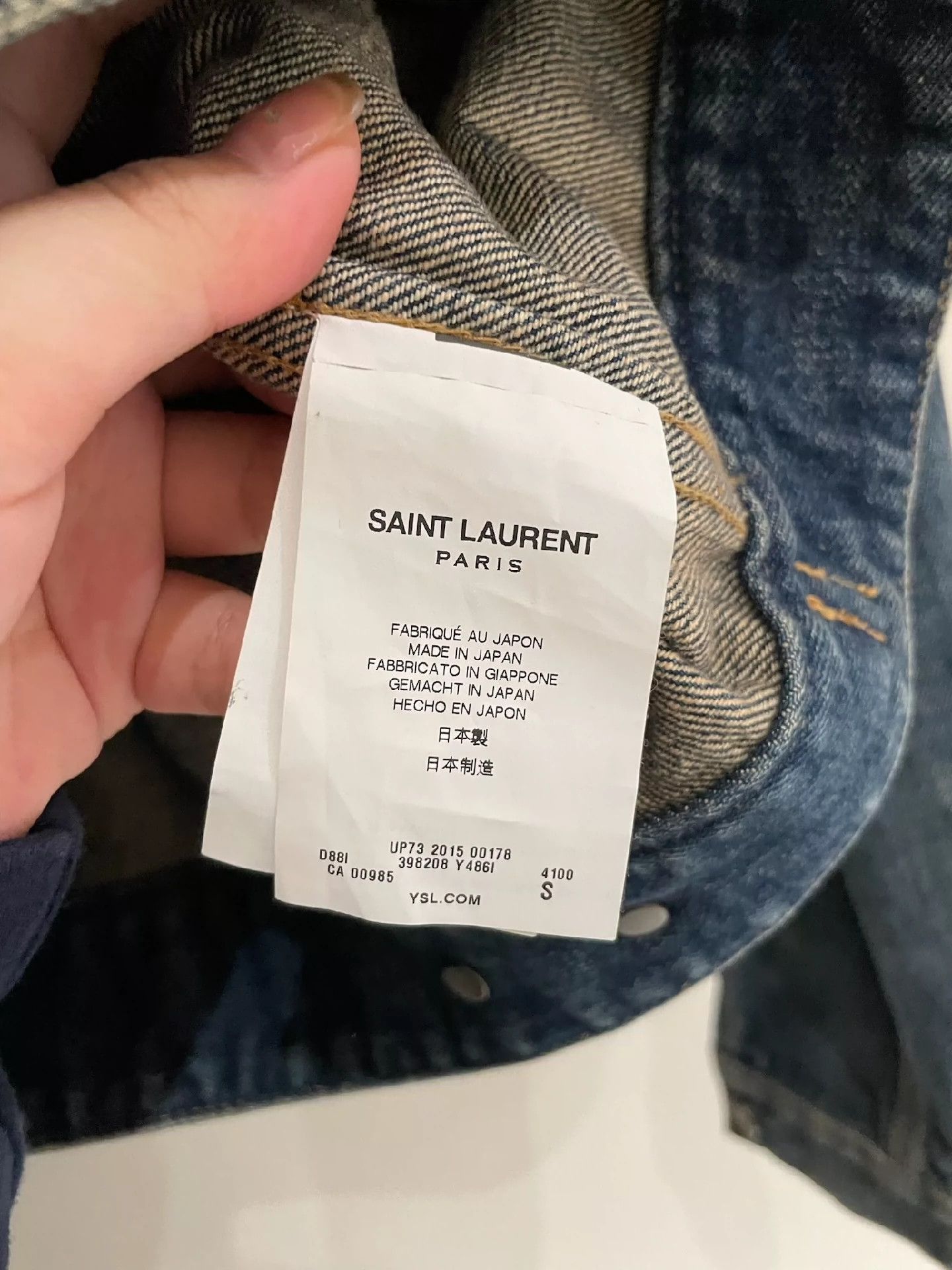 Saint Laurent Paris Saint Laurent Paris Make an old denim jacket Size US S / EU 44-46 / 1 - 5 Thumbnail