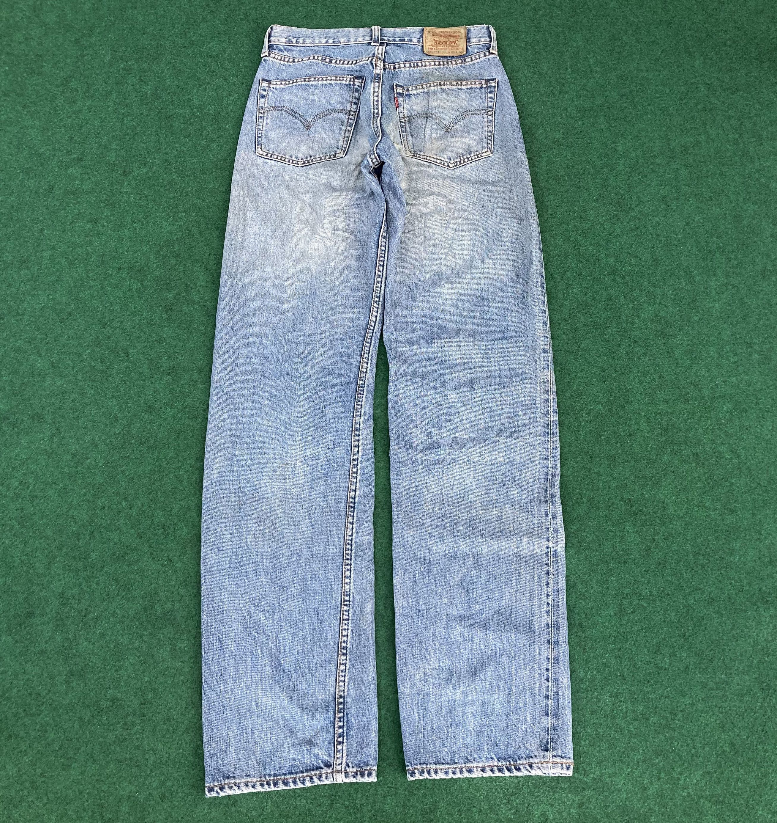 Levi's 28x35.5 Vintage Levis 503 Redline Selvedge Denim Blue Jeans Size US 28 / EU 44 - 17 Thumbnail