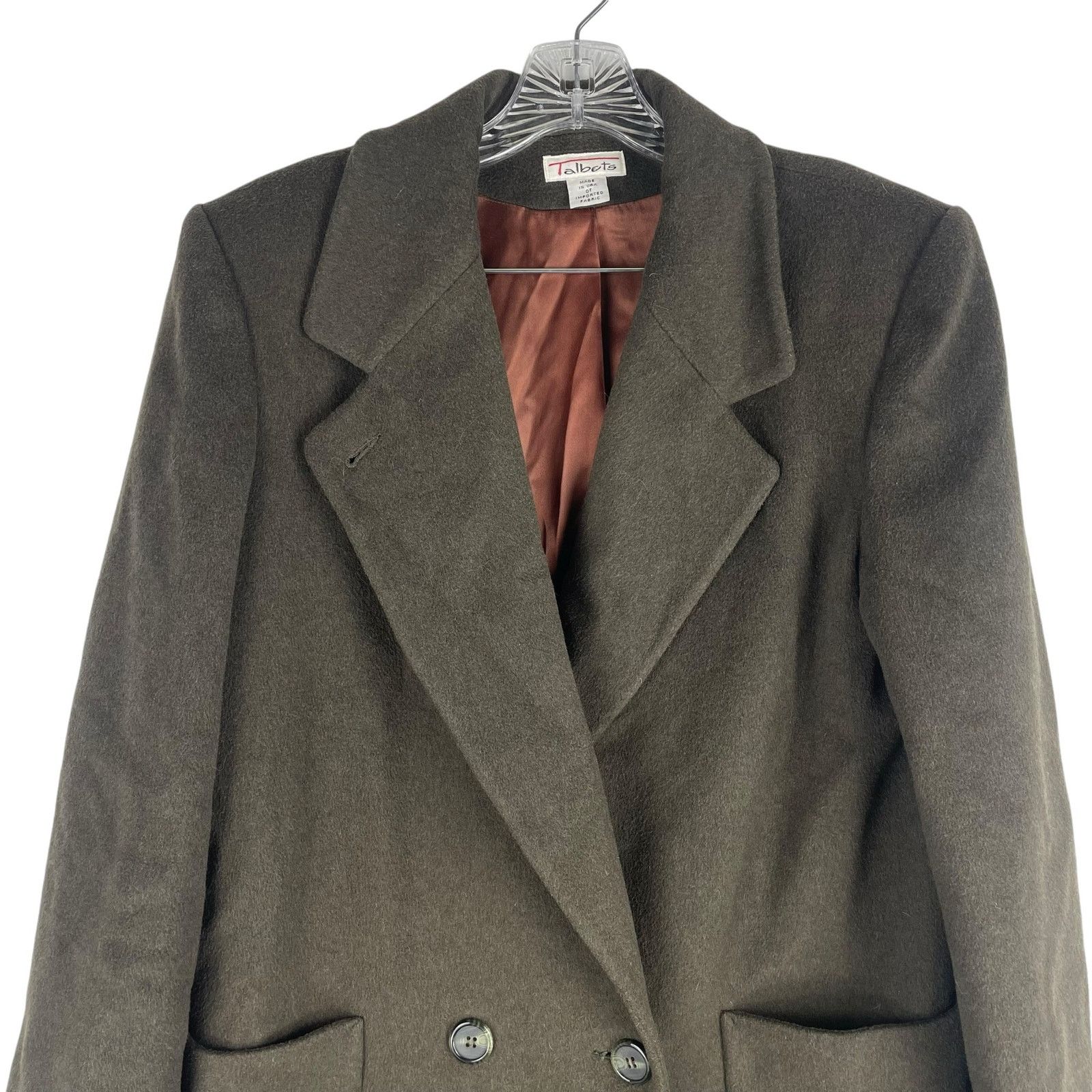 Other Talbots Wool Cashmere Silk Blend Long Coat Green Size 1X Size XL / US 12-14 / IT 48-50 - 3 Thumbnail