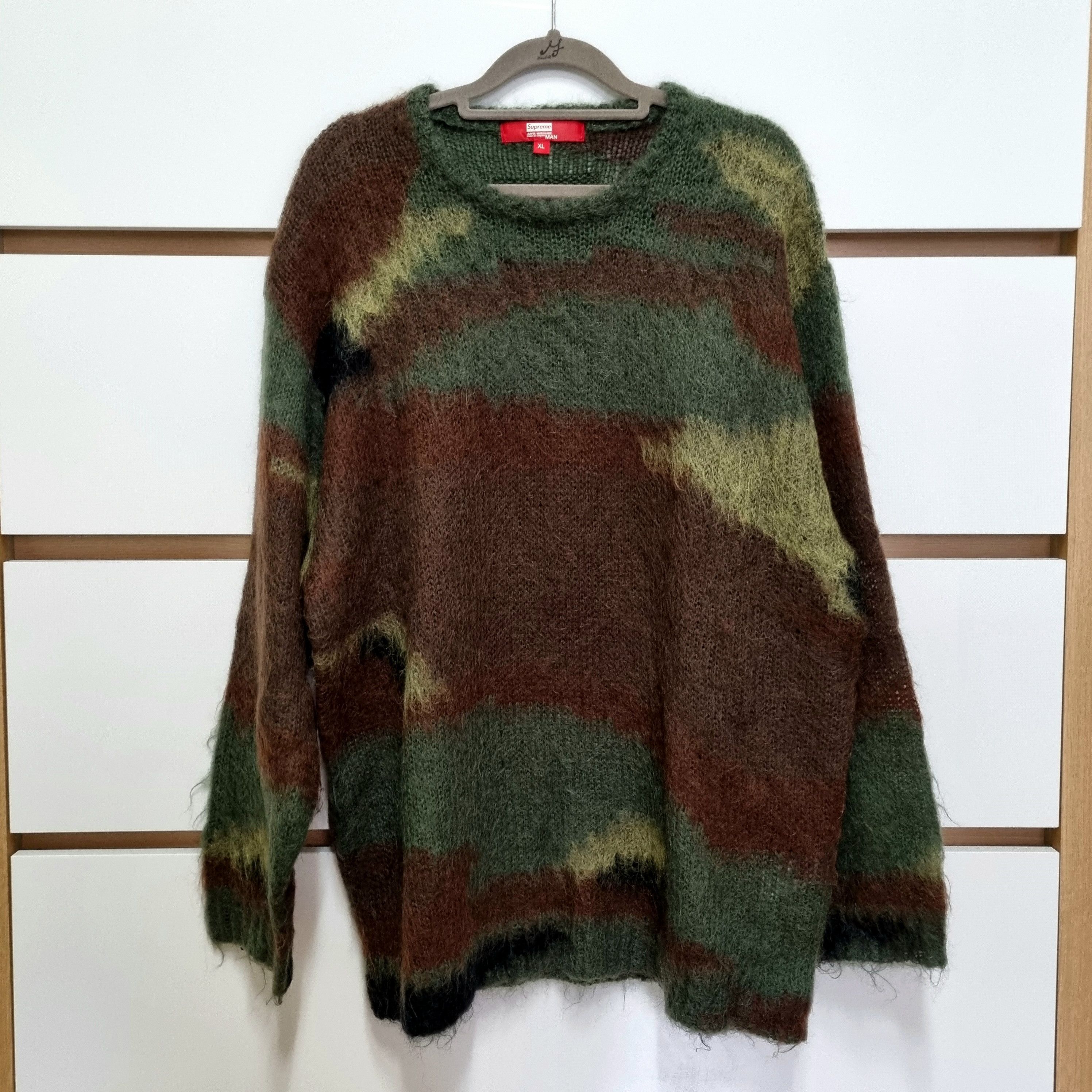 Supreme Supreme Junya Watanabe Camo Mohair Knit Sweater | Grailed