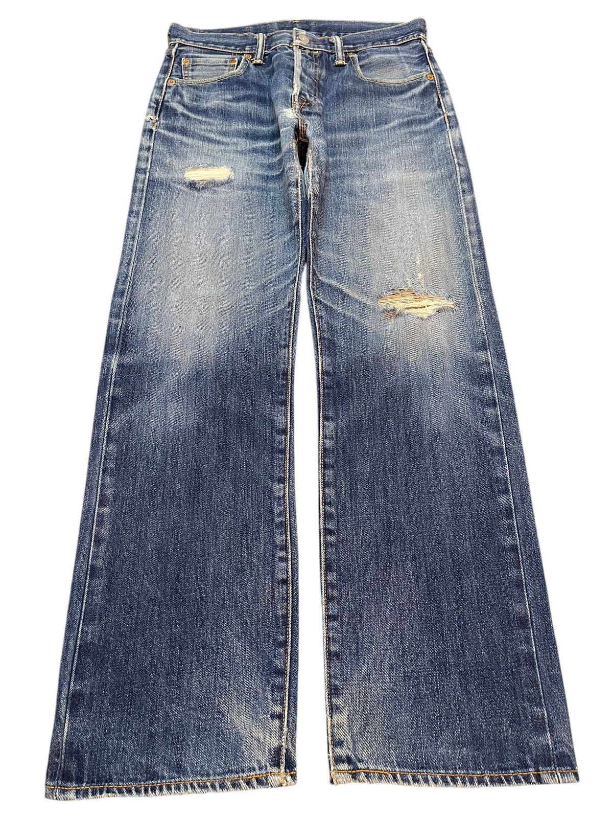 Levi's Vintage Levis 501 Blue Faded Wash Distress Style Loose Jeans Size US 29 - 1 Thumbnail