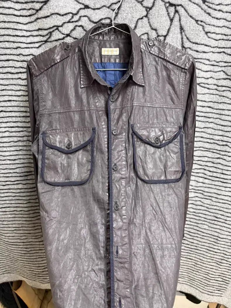 Dries Van Noten DRIES VAN NOTEN Waxed Denim Shirt Size US S / EU 44-46 / 1 - 3 Thumbnail