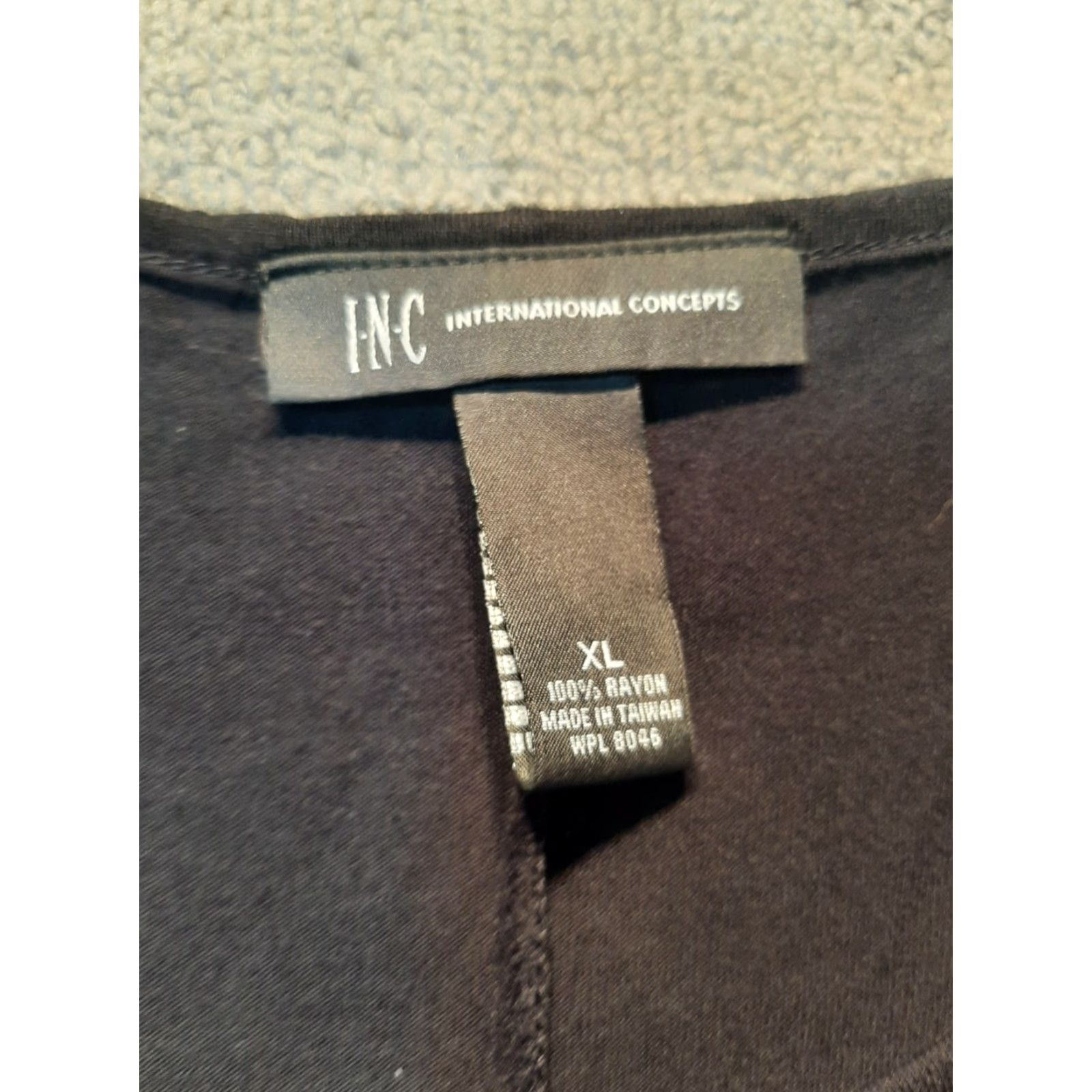 Vintage INC Women's Shirt XL Black Beaded Short Sleeve Top Size XL / US 12-14 / IT 48-50 - 2 Thumbnail