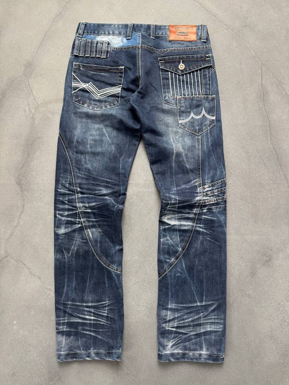 Japanese Brand × Vintage Japanese Style Pathcwork Washed Avant Garde Jeans Size US 30 / EU 46 - 9 Thumbnail