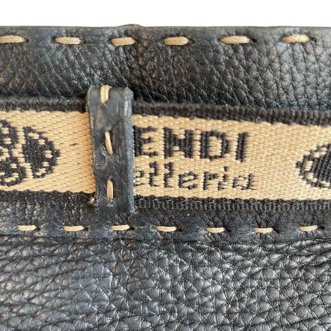 Fendi Fendi - Villa Borghese Selleria Black Leather Shoulder Bag Size ONE SIZE - 8 Thumbnail