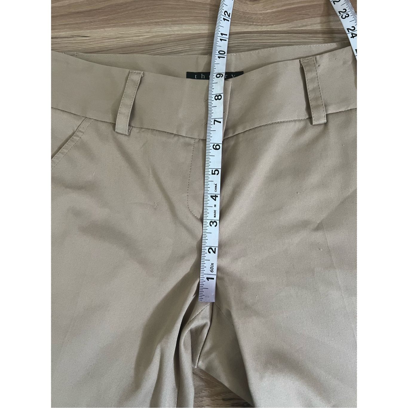 Theory THEORY Low-Rise Beige Cotton Twill Flare Leg Pants w/ Pocket Size 34" / US 12 / IT 48 - 8 Thumbnail