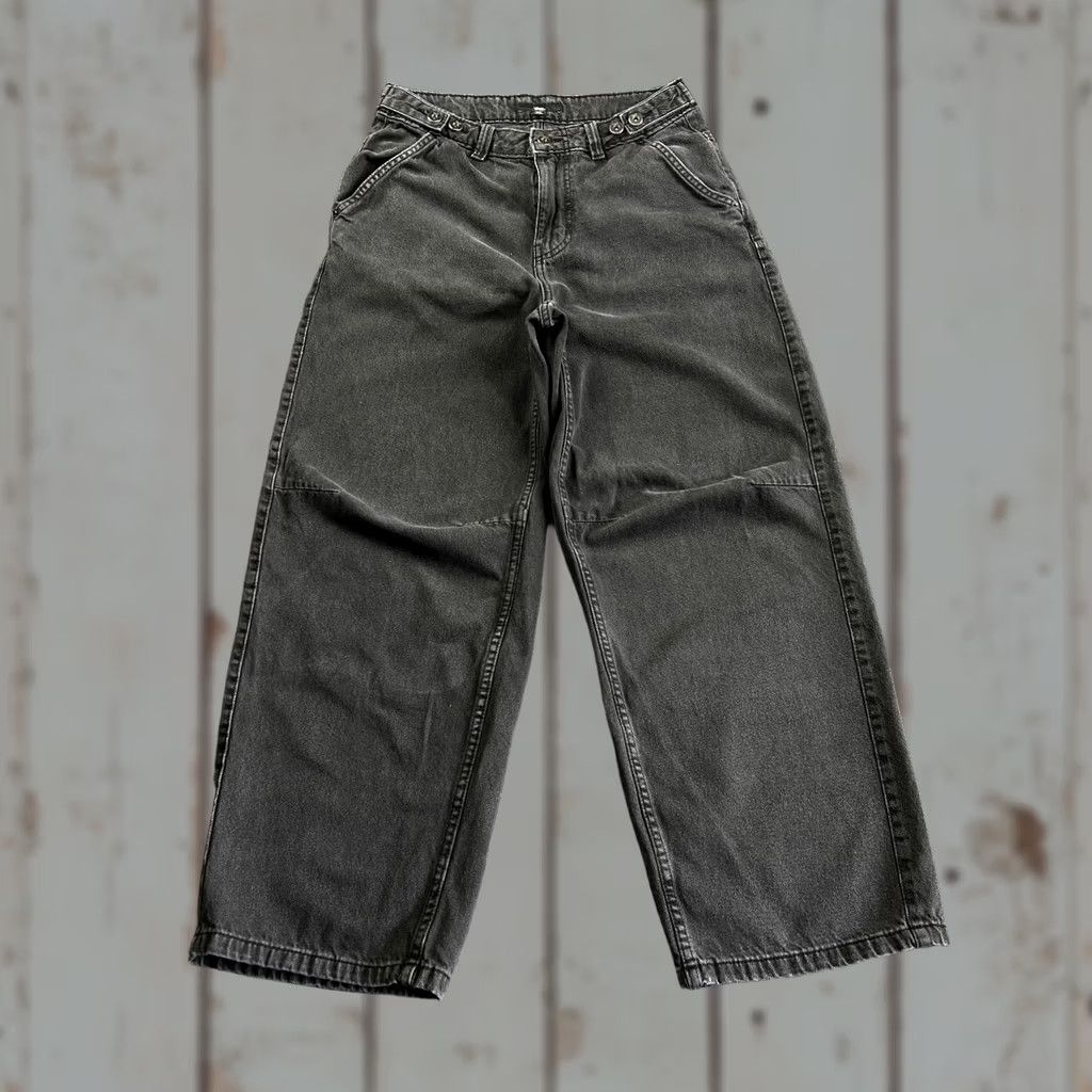 Vans VANS Womens Jeans 27 Curbside Trousers Barrel Wide Leg Baggy Faded Black Denim Pants Womens Size 27" / US 4 / IT 40 - 1 Thumbnail