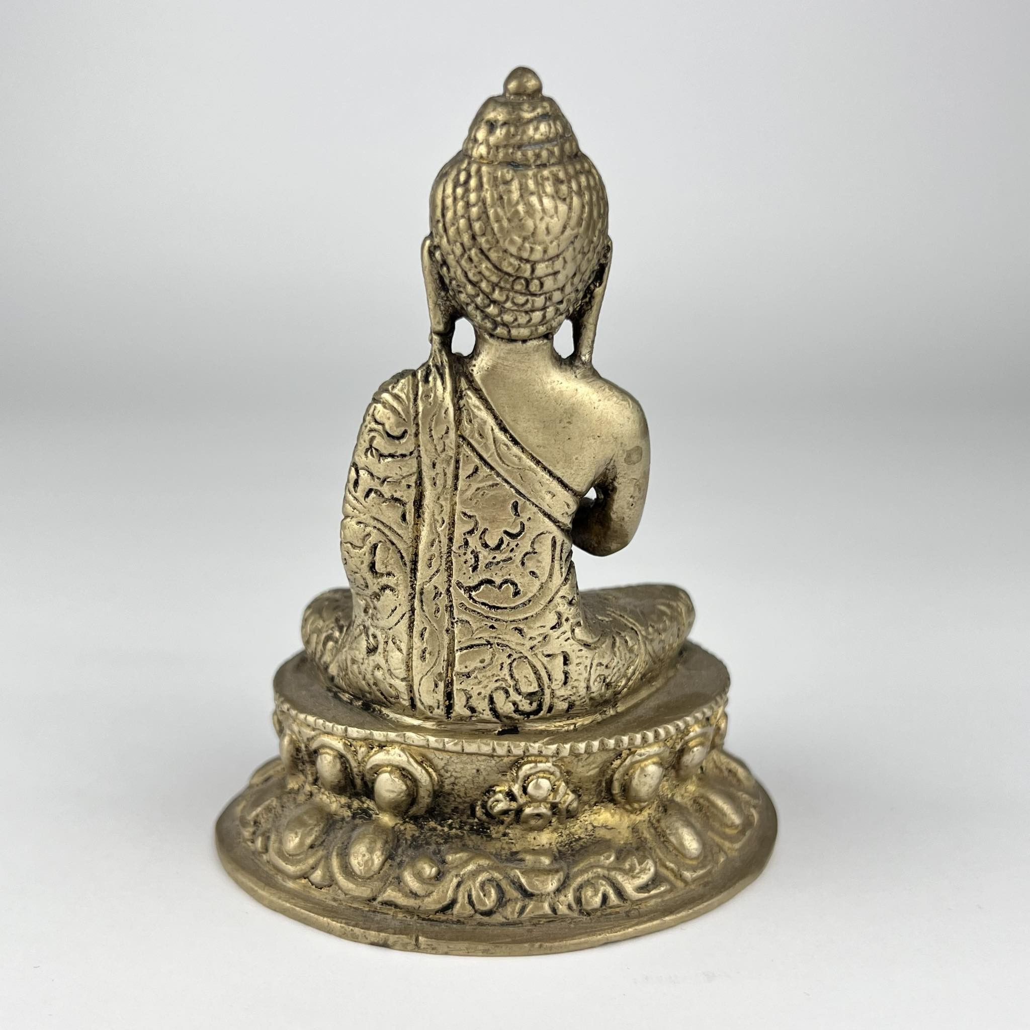 Vintage Antique Bronze Buddha Ganesh Figure Statue Tibet Lotus Size ONE SIZE - 4 Thumbnail