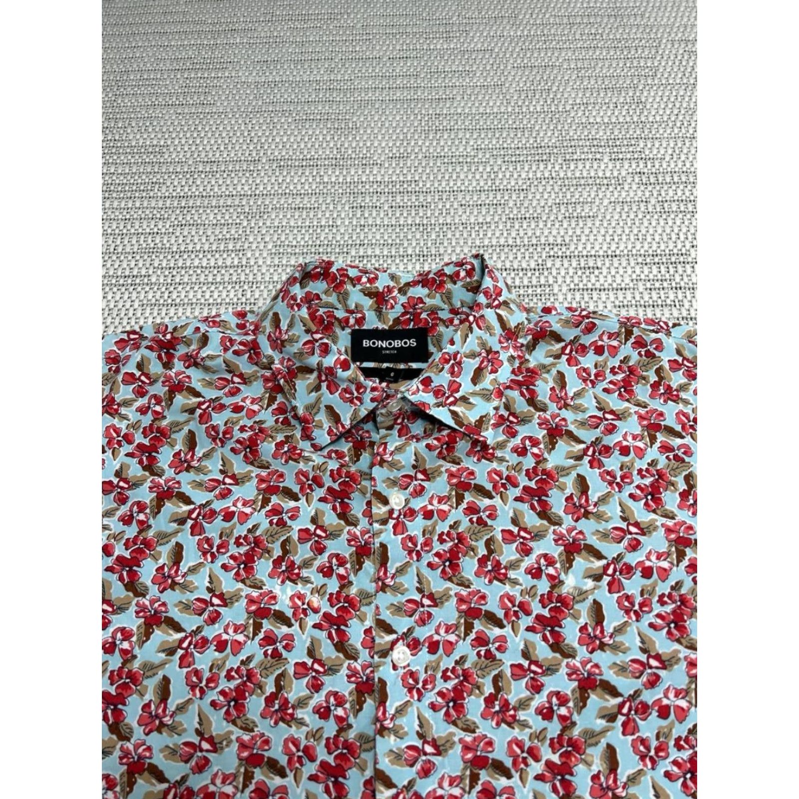 Bonobos Bonoboss Shirt Mens Large Multicolor Floral Slim Fit Cotton Stretch Button Up Size US L / EU 52-54 / 3 - 3 Thumbnail