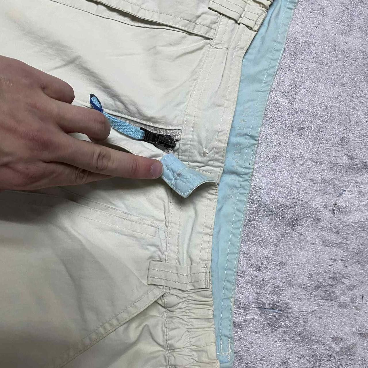 Other Cream and blue cargo pants with adjustable Size 32" / US 10 / IT 46 - 5 Thumbnail