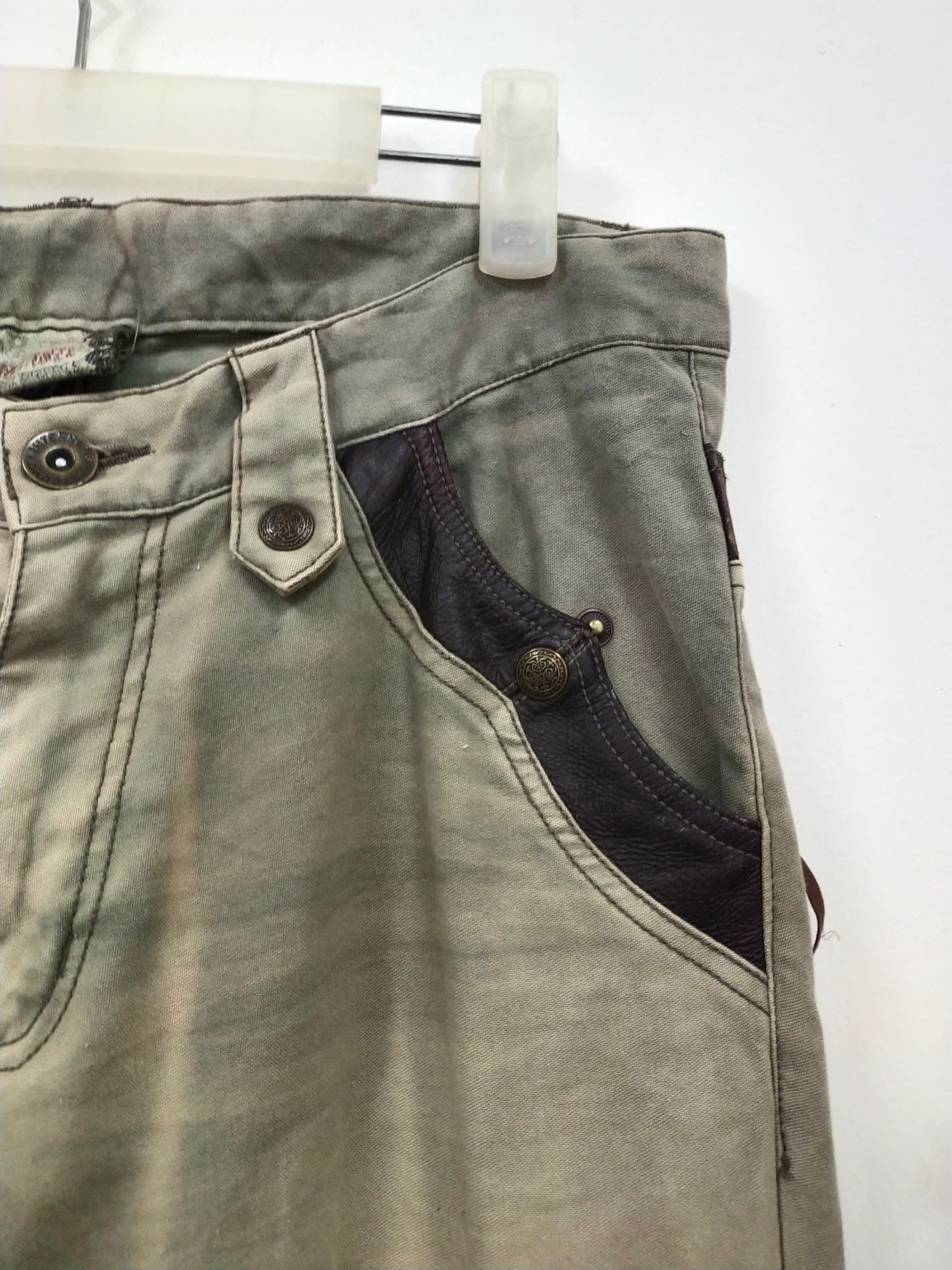 Japanese Brand Distressed KAPITAL inspired Cargo pant army Japan brand Size US 34 / EU 50 - 3 Thumbnail