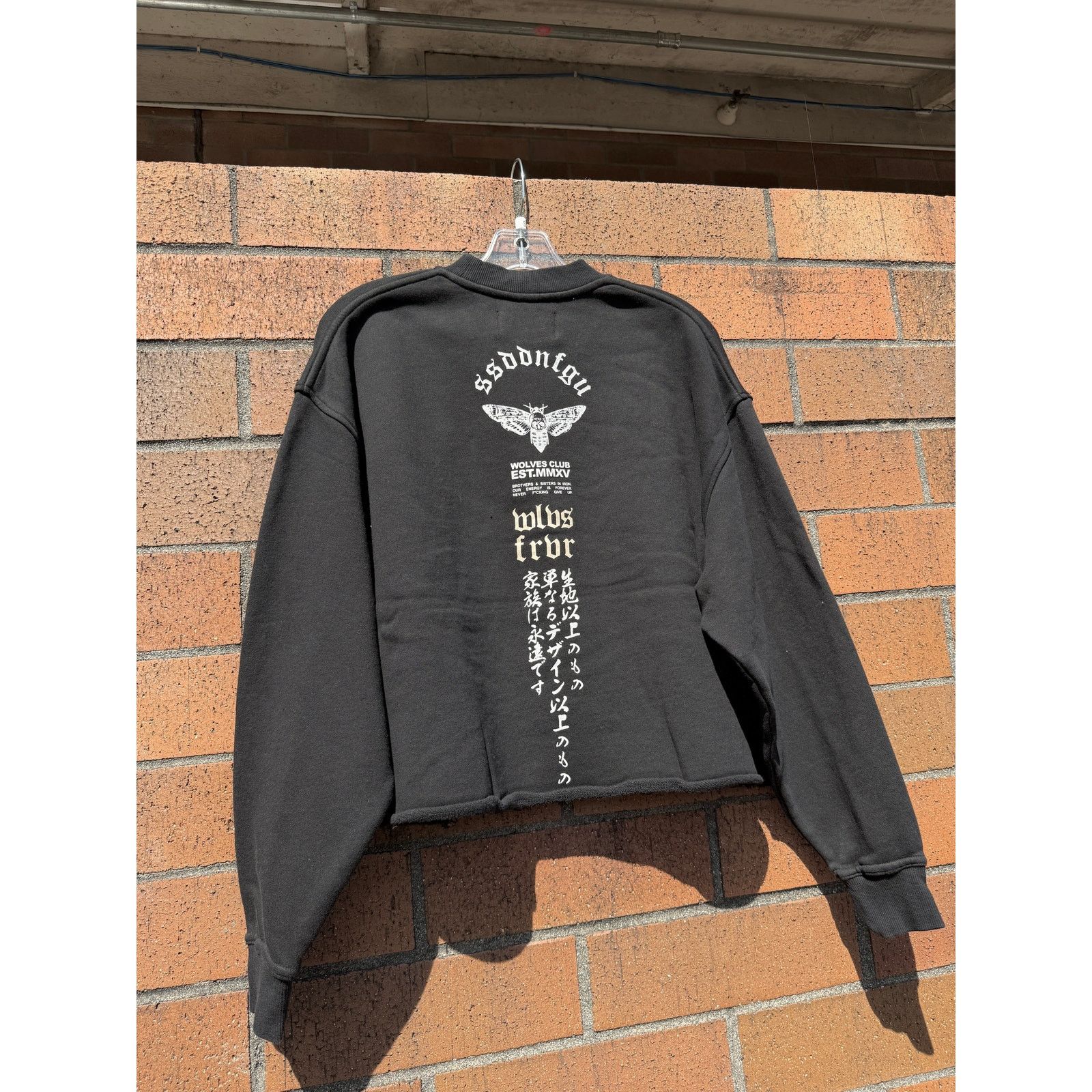 Darc Sport Darc Sport Hannya Inferno Raw Hem Box Cut Crewneck Black Size US M / EU 48-50 / 2 - 4 Thumbnail