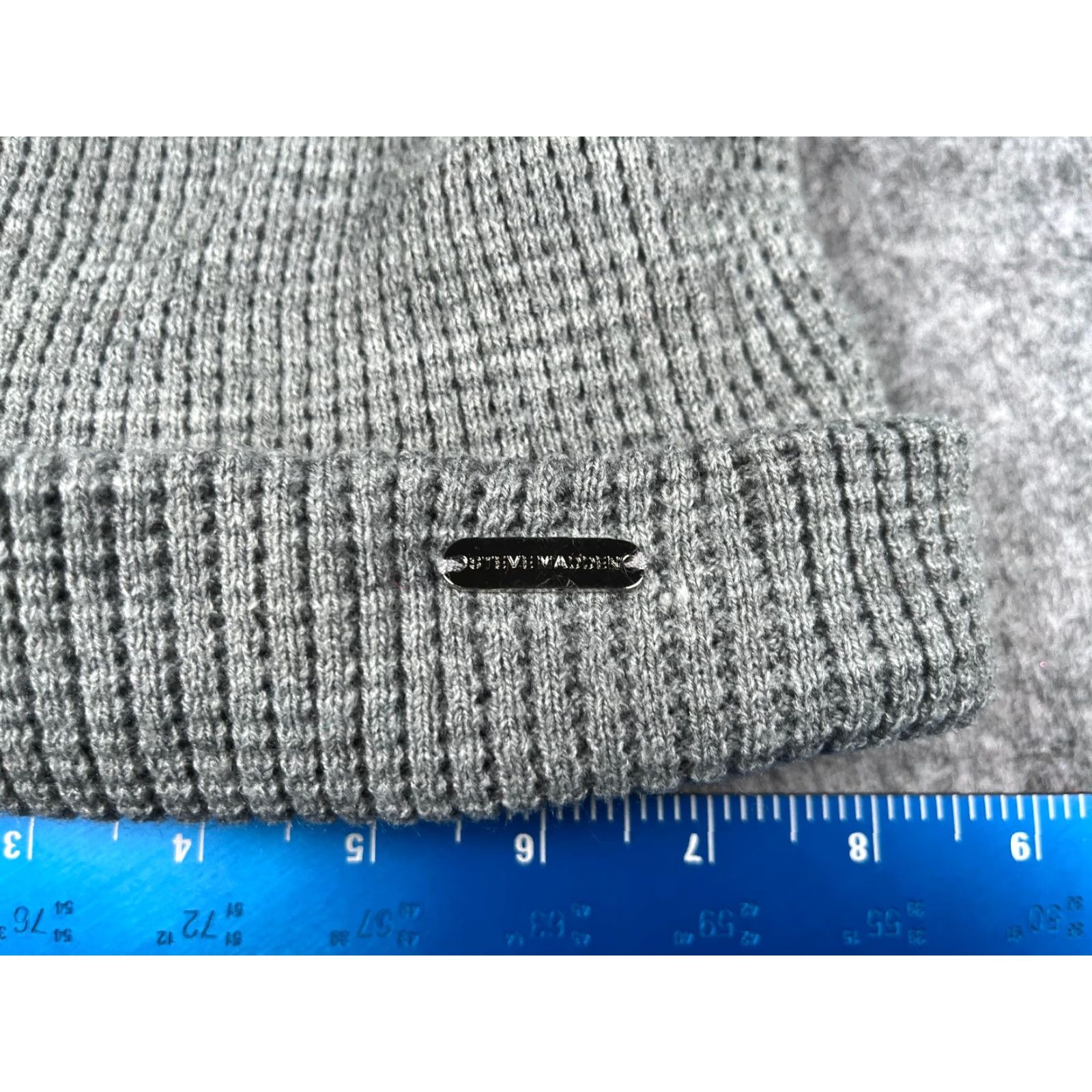 Steve Madden Steve Madden Hat Women One Size Gray Knit Acrylic Ski Womens Size ONE SIZE - 2 Thumbnail