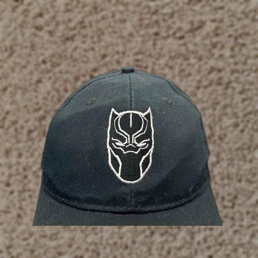 Port & Company Port & Company Hat Adult One Size Black 100% Cotton Black Panther Marvel Wakanda Strap Back Size US 35 - 1 Thumbnail