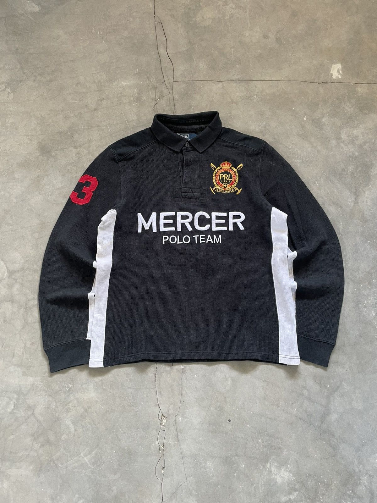 Polo Ralph Lauren Black White Mercer Team Number 3