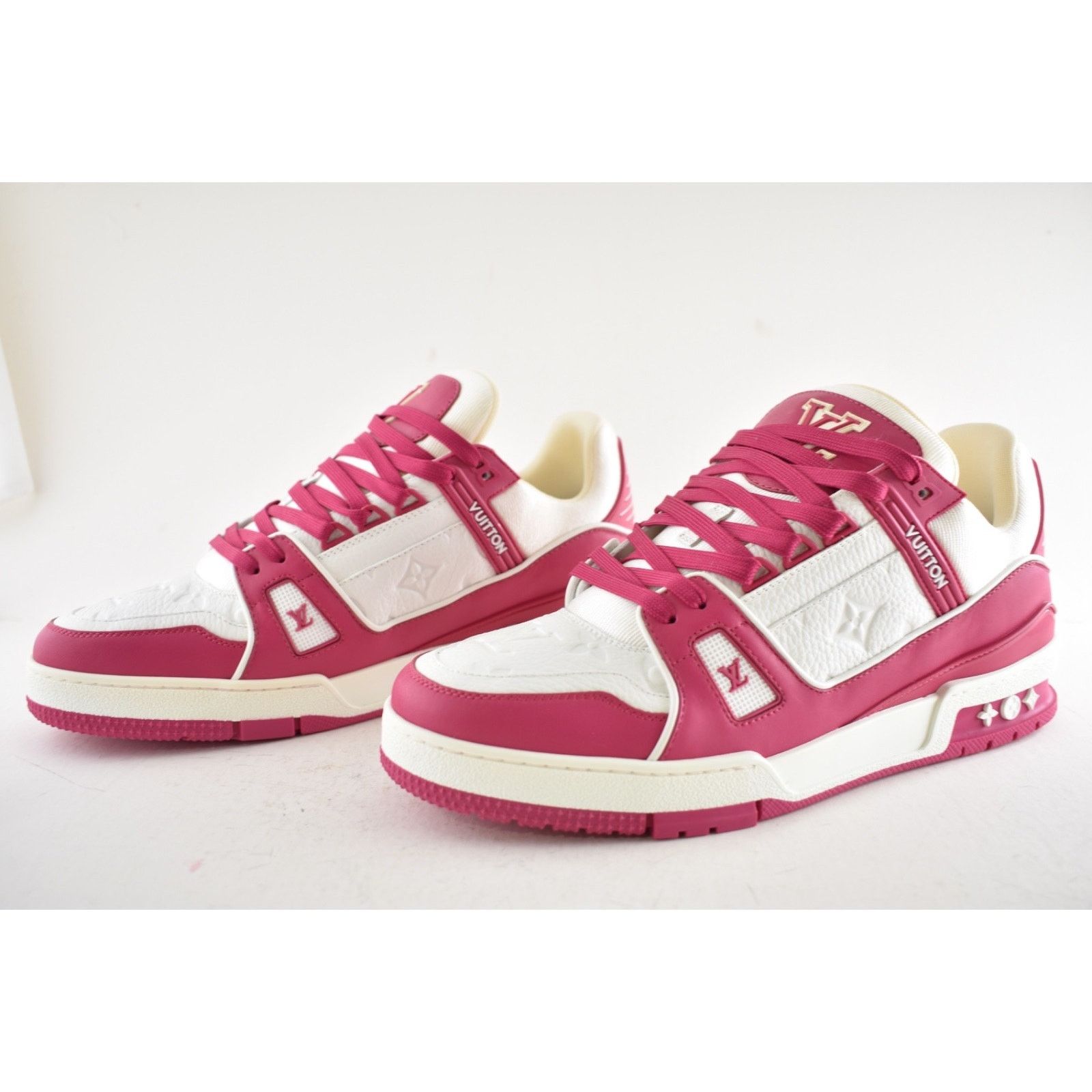 Louis Vuitton Louis Vuitton Fuchsia Pink White Empreinte Low Top Trainer Size US 9 / EU 42 - 12 Thumbnail
