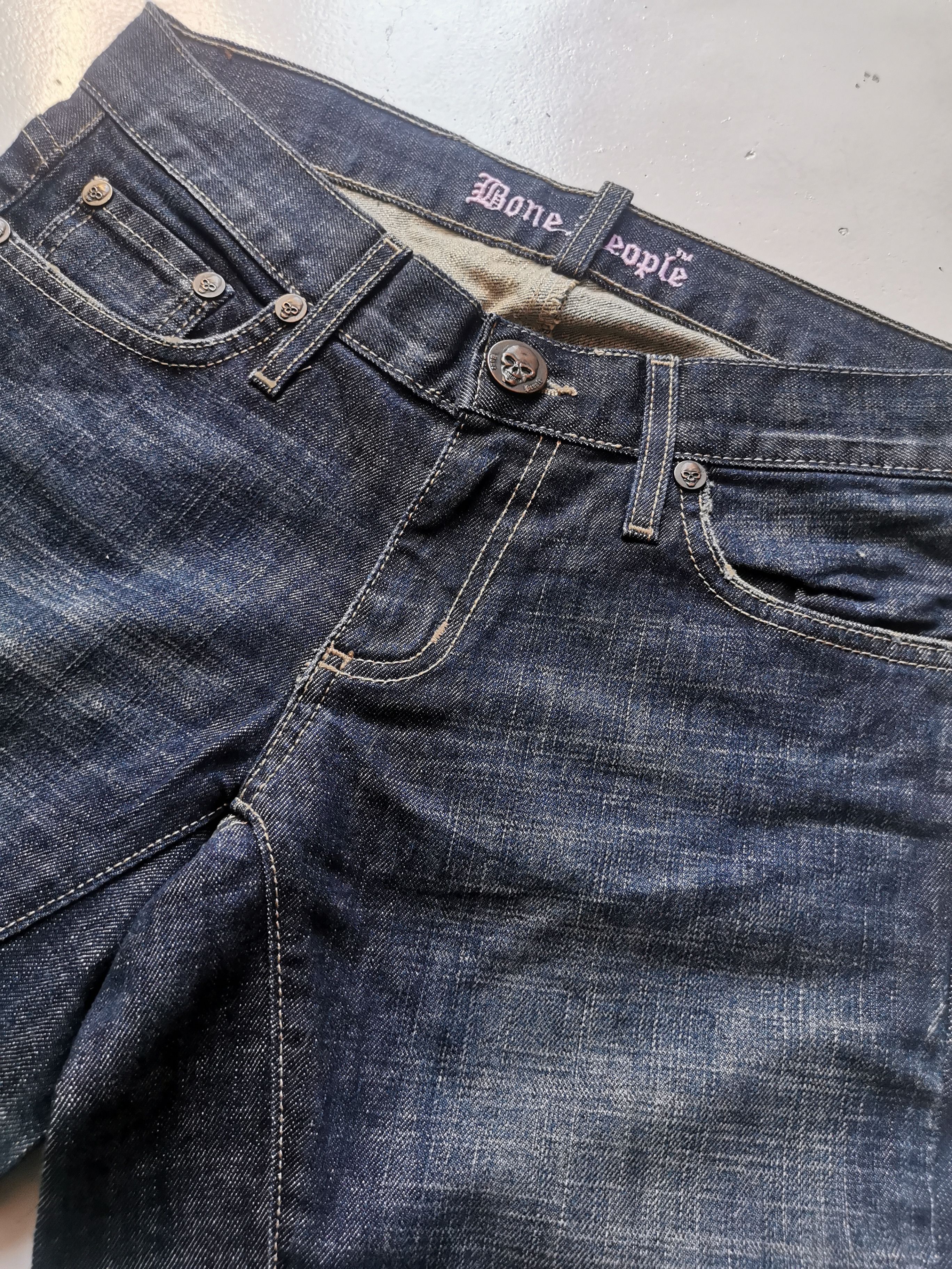 Hysteric Glamour 🇺🇸🔥🔥 Y2k Bone People Embroidered Skull ifsixwasnine Denim Size US 30 / EU 46 - 4 Thumbnail
