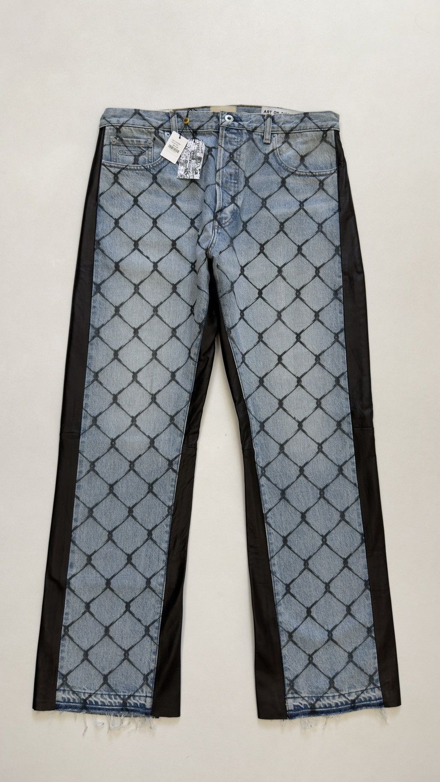 Gallery Dept. ‘Cage Ventura’ Print Washed Blue Jeans Size US 32 / EU 48 - 18 Thumbnail