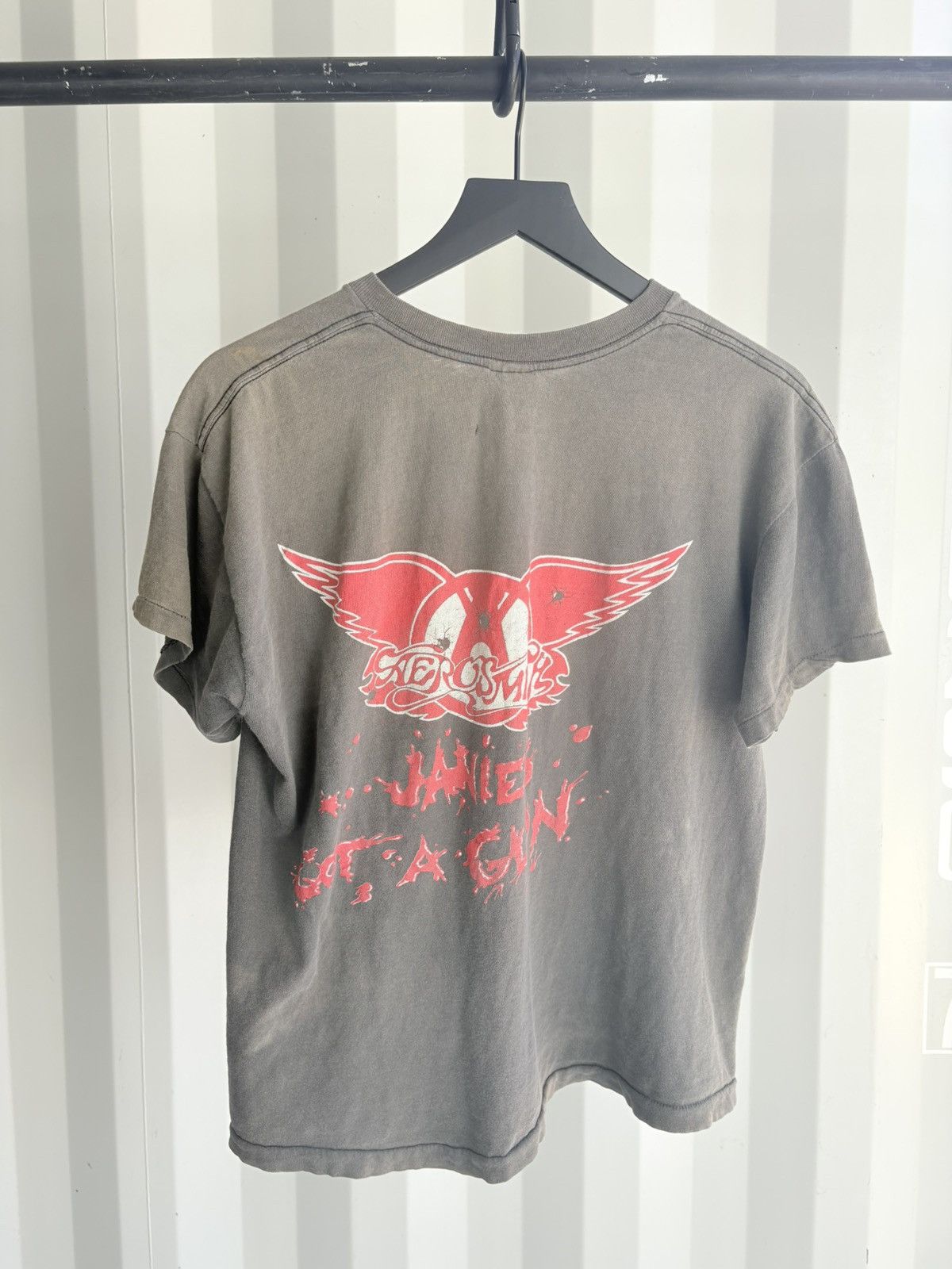 Band Tees Thrashed Aerosmith Faded Shirt Distressed Grunge Band Size US M / EU 48-50 / 2 - 4 Thumbnail