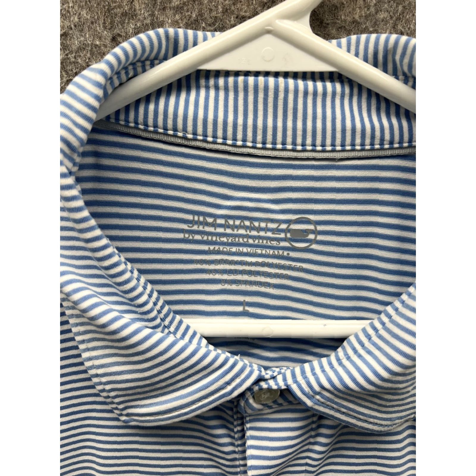 Vineyard Vines VINEYARD VINES Jim Nantz Polo Shirt Mens 2XL Blue Stripe Golf Performance Polo Short Sleeve Casual Shirt Mens 2XL Size US XXL / EU 58 / 5 - 2 Thumbnail