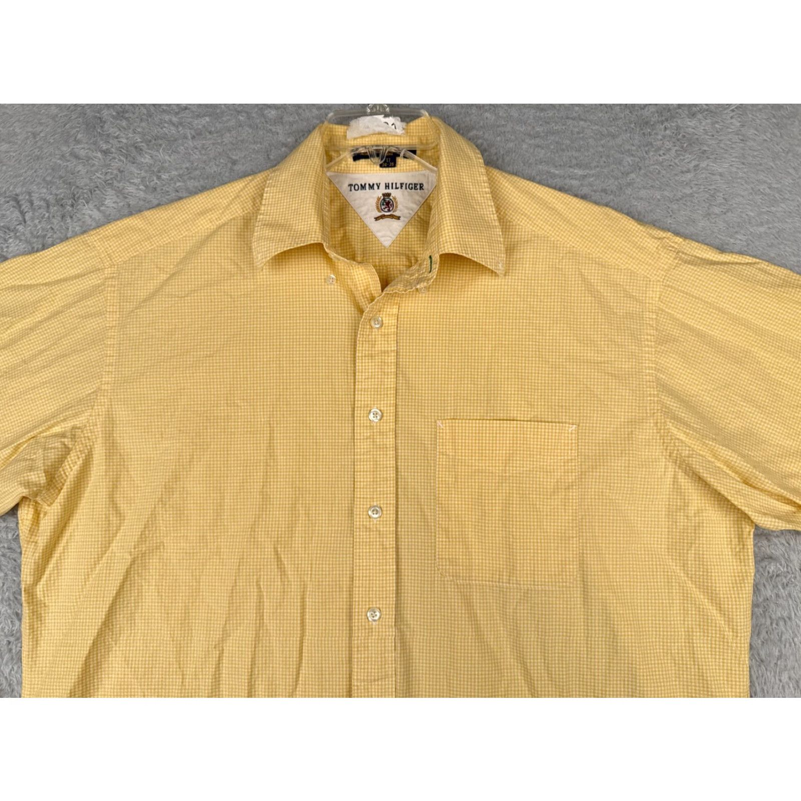 Tommy Hilfiger Tommy Hilfiger Shirt Men XL Yellow Plaid 100% Cotton Long Sleeve Pocket Button-Up Fashion Colorful 34-35 Size US XL / EU 56 / 4 - 6 Thumbnail