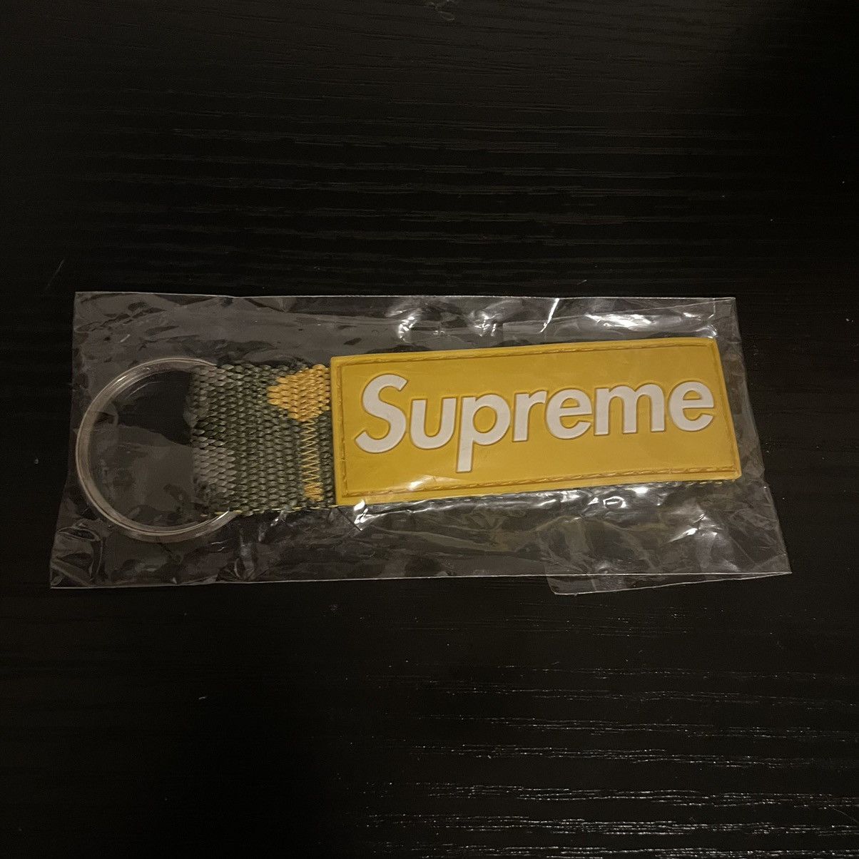Supreme Yellow Webbing Keychain