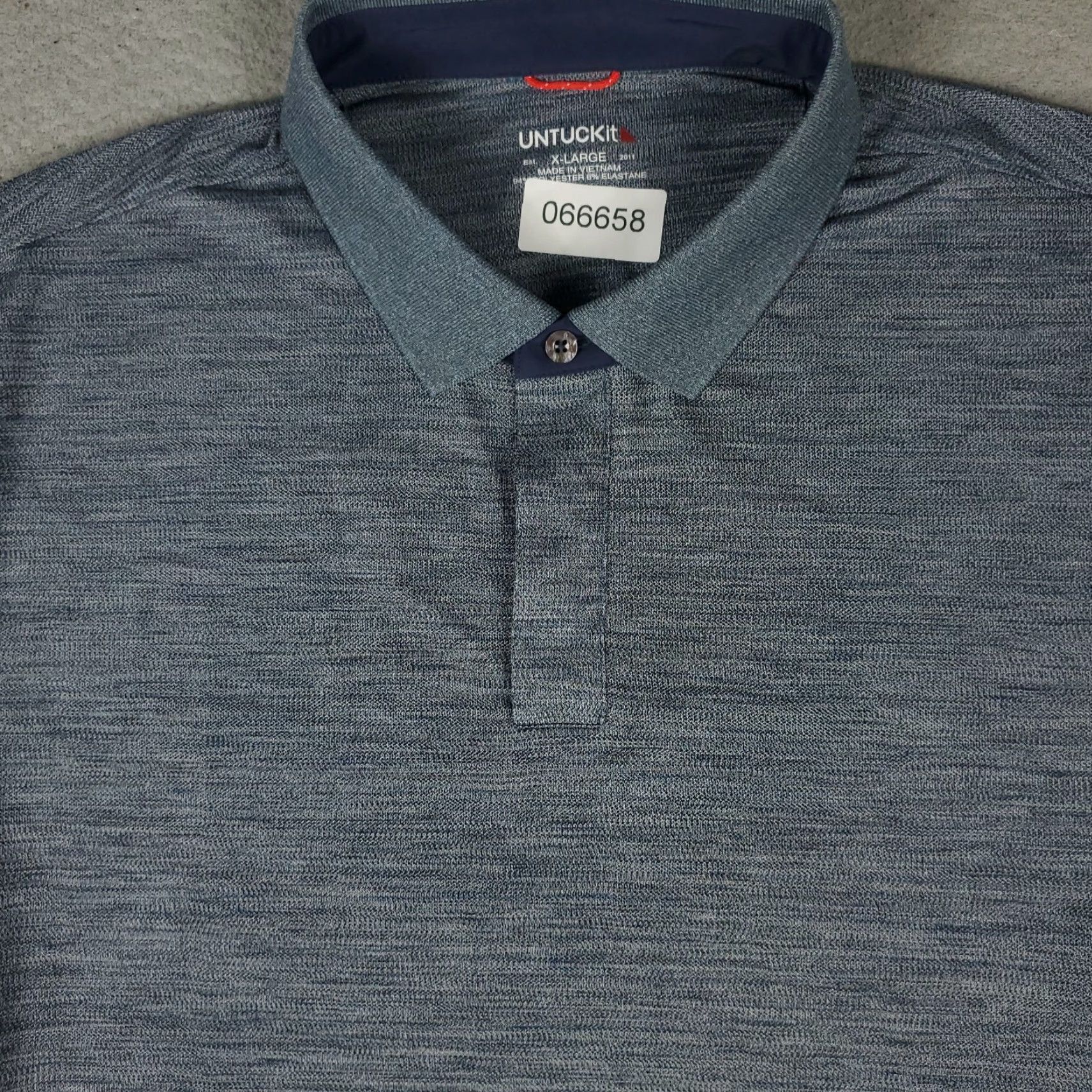 UNTUCKit UNTUCKit Polo Shirt Mens XL Blue Polyester Golf Casual Short Sleeve Polo Size US XL / EU 56 / 4 - 2 Thumbnail
