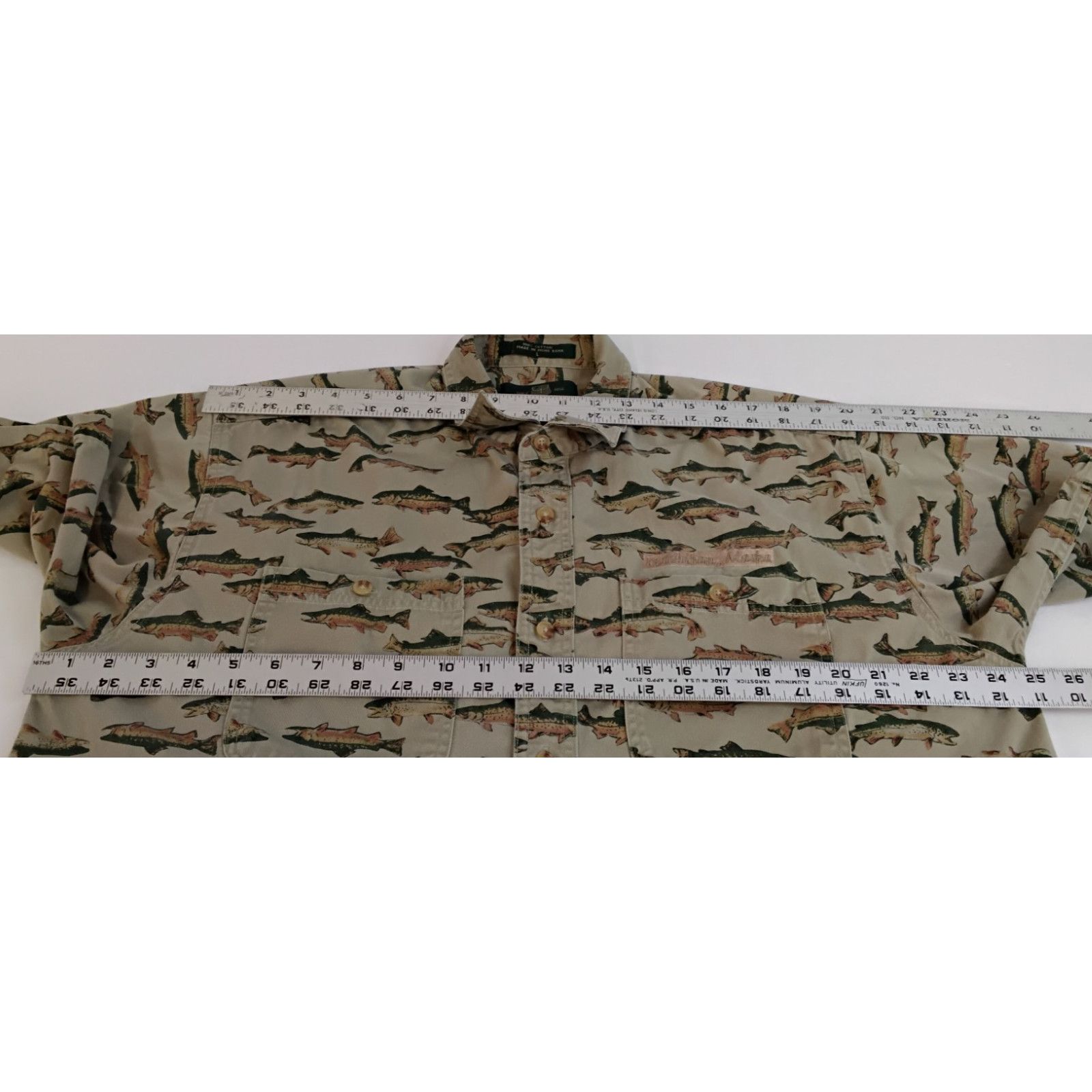 Orvis Orvis Short Sleeve Button Down Shirt Men's L Trout Print Size US L / EU 52-54 / 3 - 14 Thumbnail