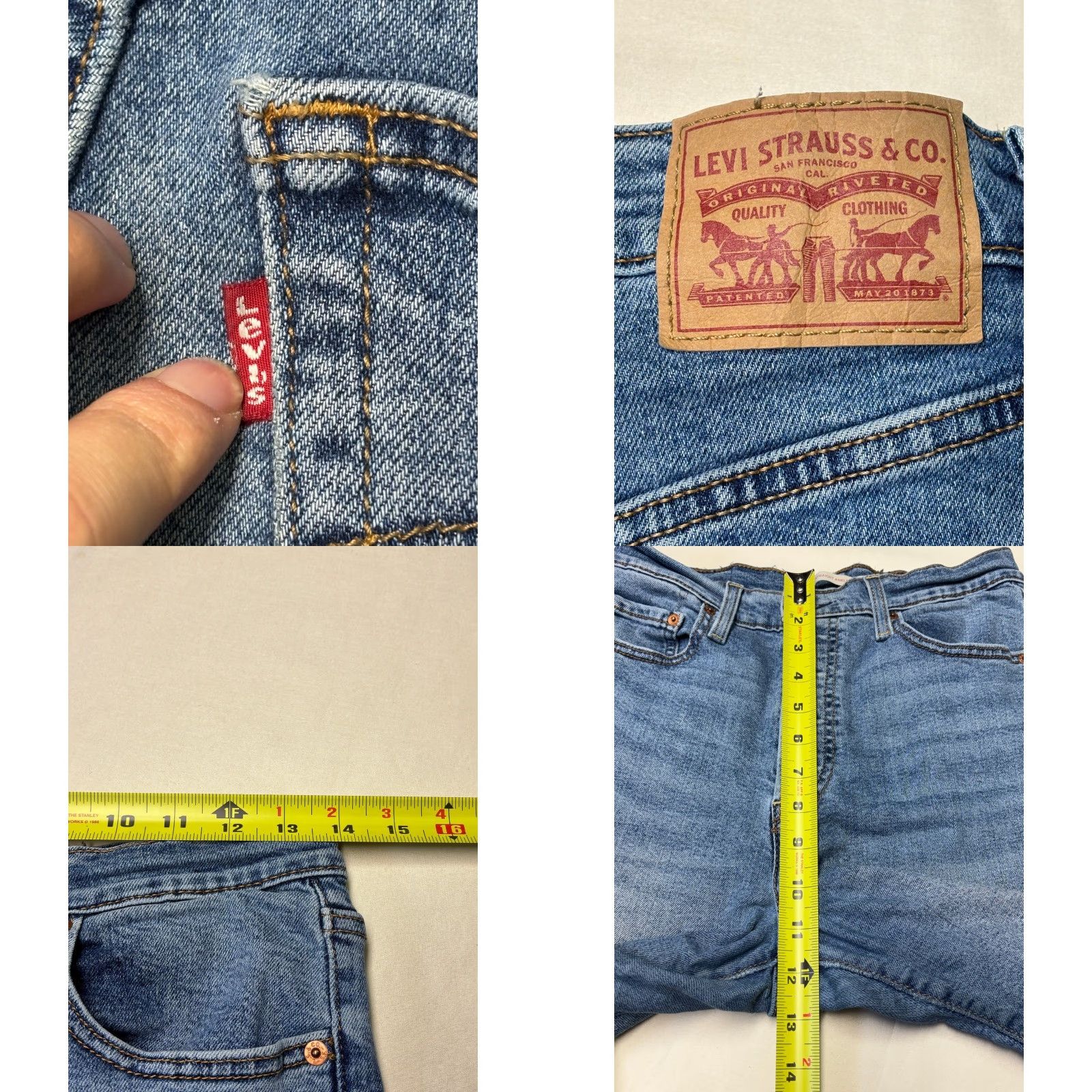 Levi's Levi's Ribcage Straight Ankle Jeans Womens 29X25 Blue High Rise Button Fly Denim Size 29" - 8 Thumbnail