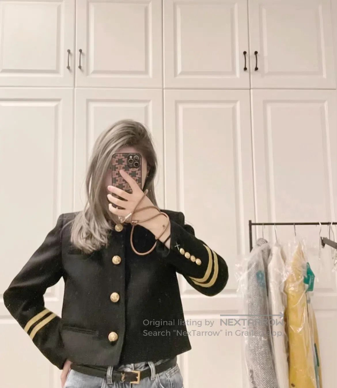 Celine CELINE SIZE 34 Carriage gold buckle Karlson jacket| Size S / US 4 / IT 40 - 2 Thumbnail