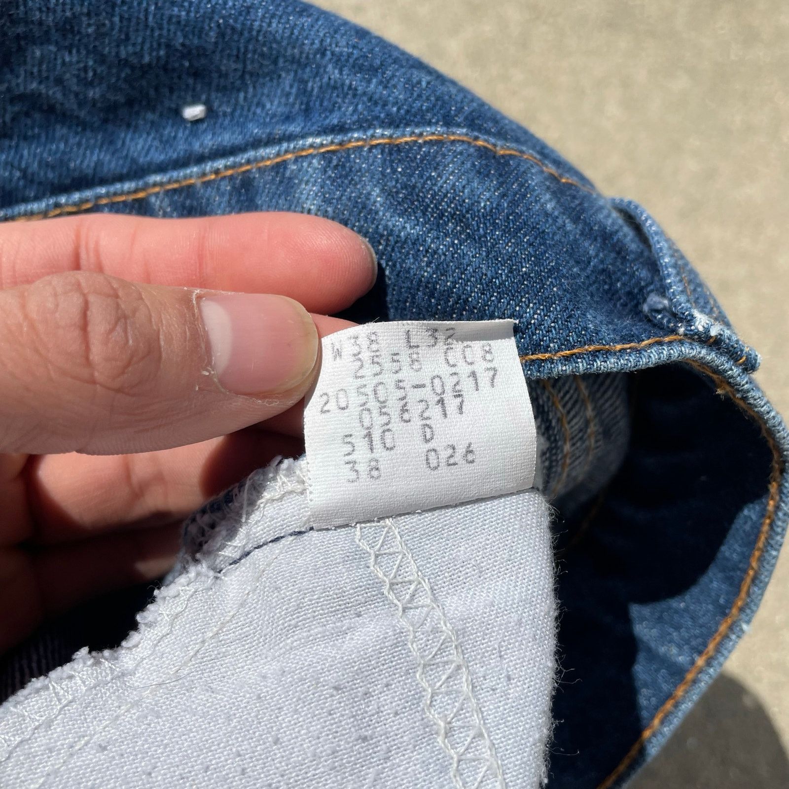 Levi's Levi’s 510 Orange Tab Jeans USA Dark Wash Denim 37x31 Size US 37 - 5 Thumbnail
