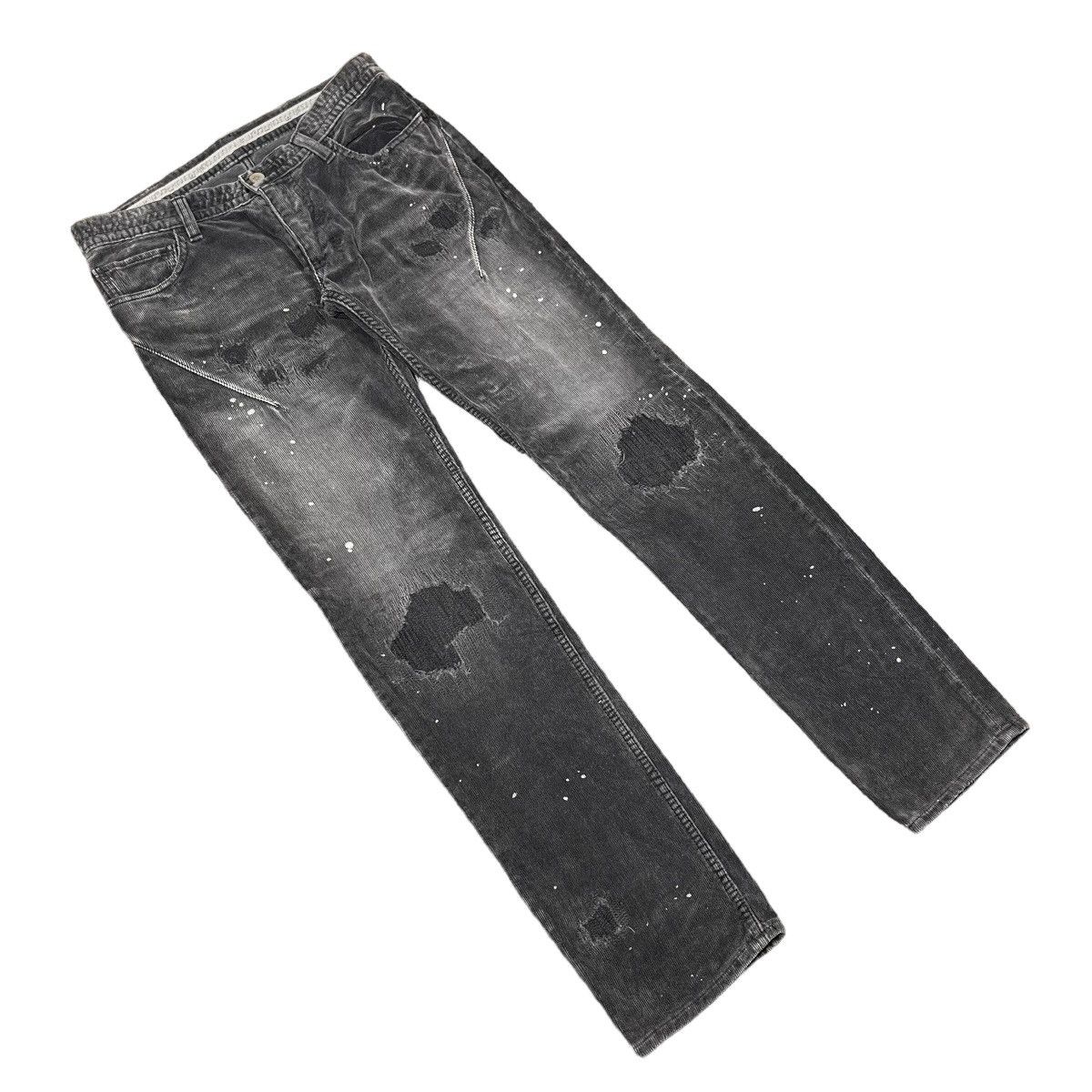 Number (N)ine × Takahiromiyashita The Soloist. Number Nine Musical Note Sashiko Patchwork Corduroy Pants Size US 30 / EU 46 - 2 Thumbnail
