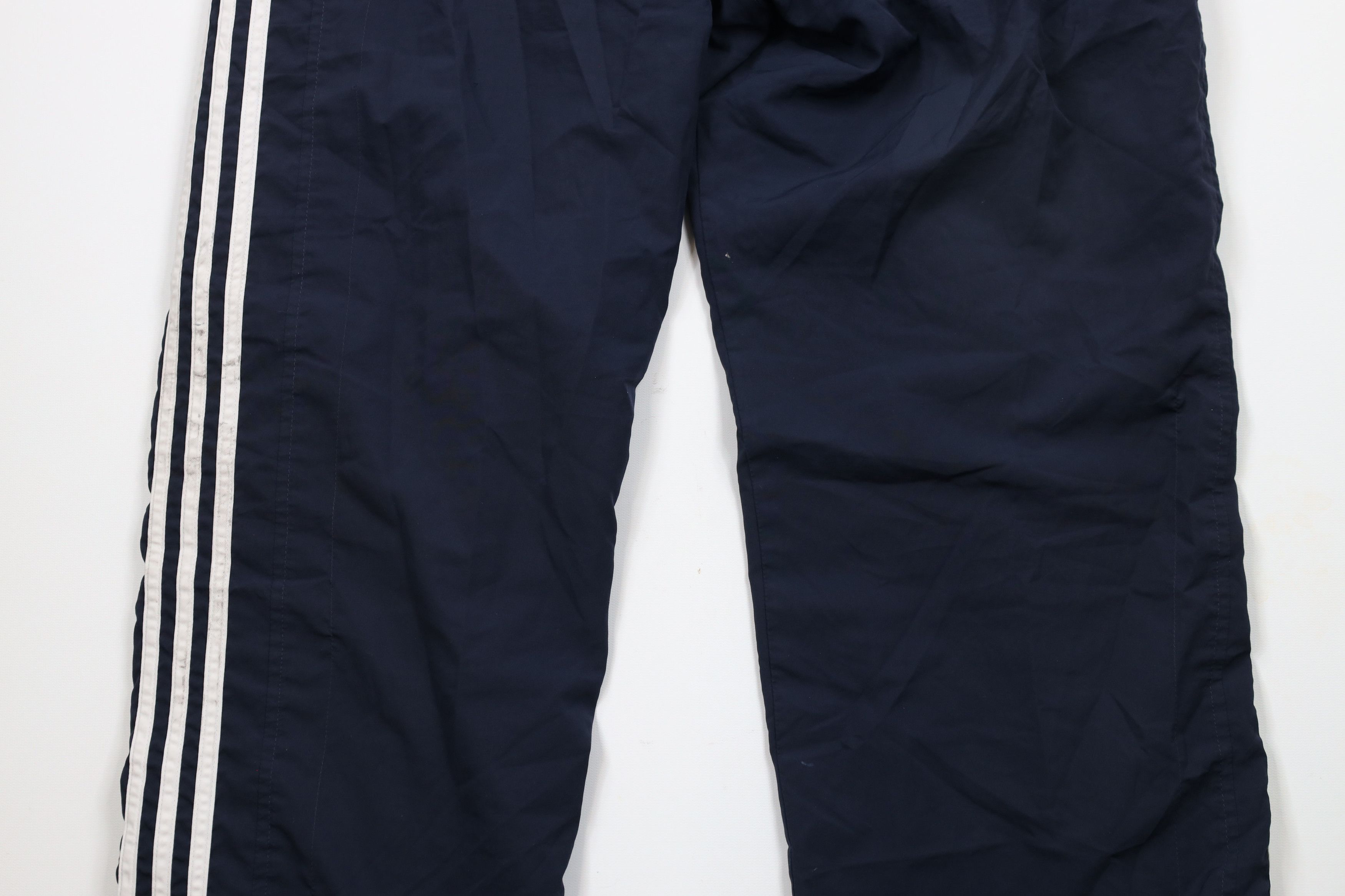Adidas × Vintage Vintage Adidas Spell Out Striped Lined Wide Leg Pants Blue Size US 34 / EU 50 - 12 Thumbnail