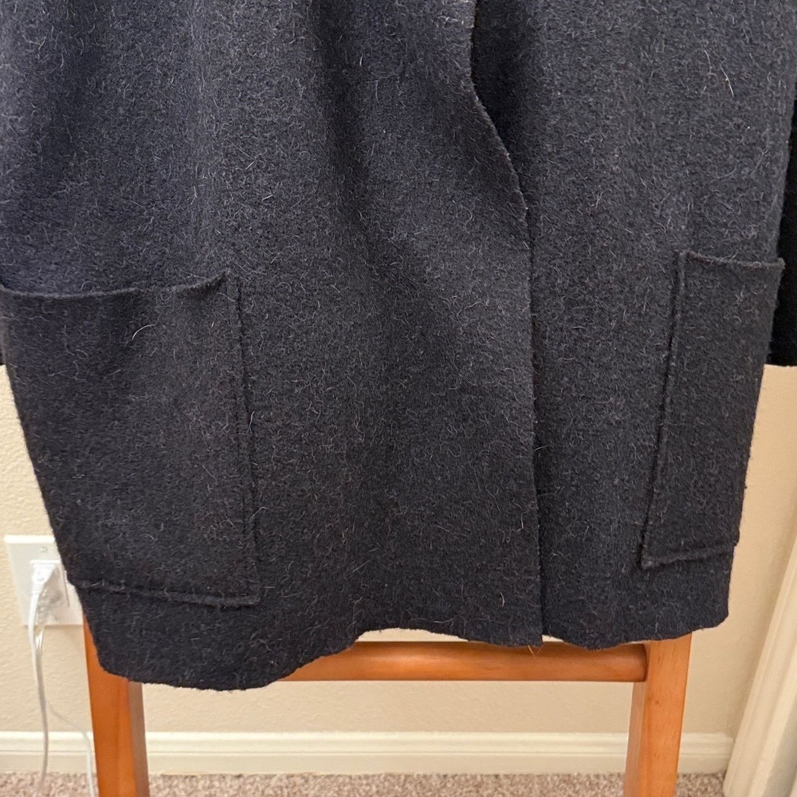 Other Gispa Donna Italy alpaca draped Black Oversized Coat Size L / US 10 / IT 46 - 5 Thumbnail