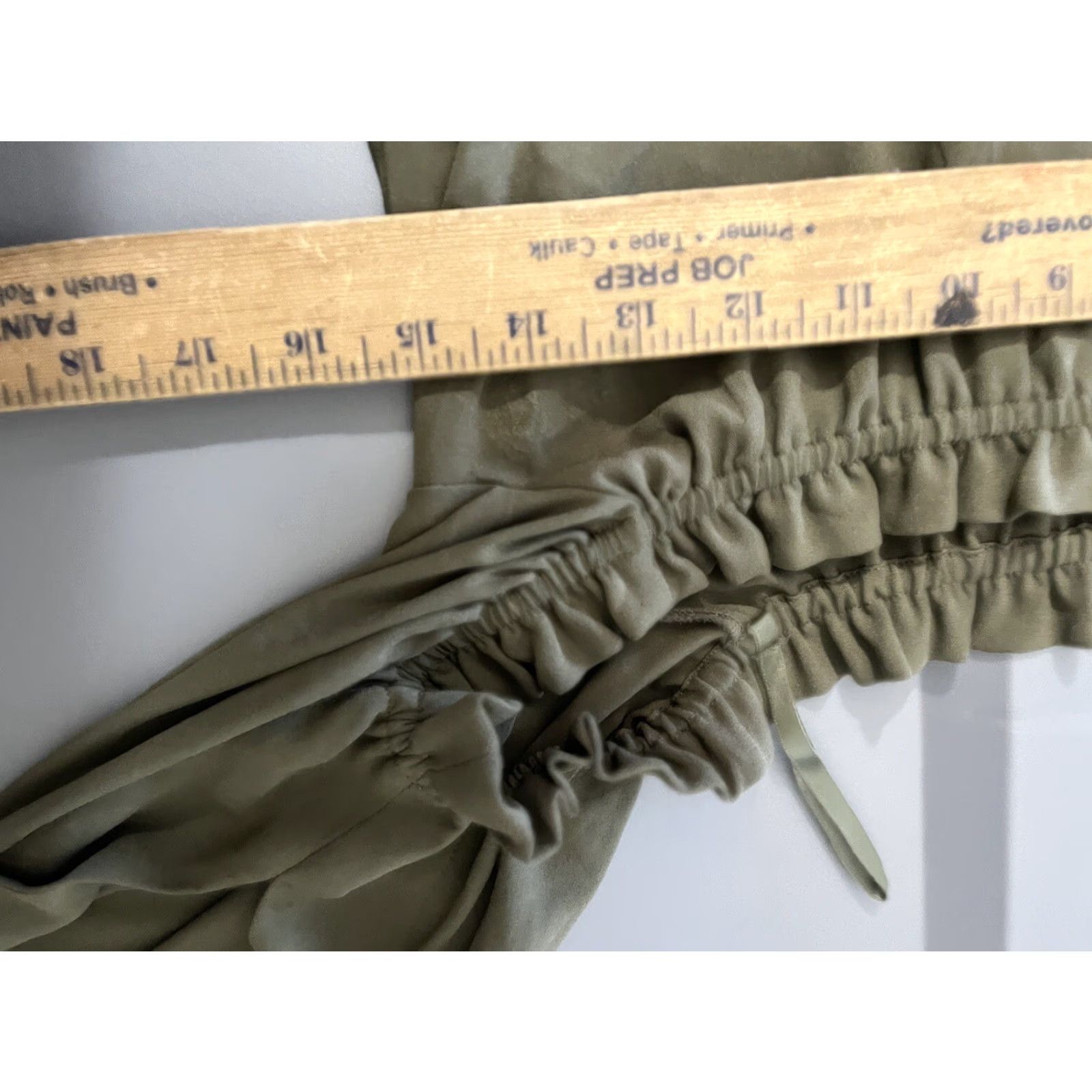 Bcbgmaxazria BCBGMAXAZRIA Blouse Shirt Women XS Green 3/4 Sleeve Off Shoulder Linen Viscose Pullover Casual Basic Modern Top Size XS / US 0-2 / IT 36-38 - 5 Thumbnail
