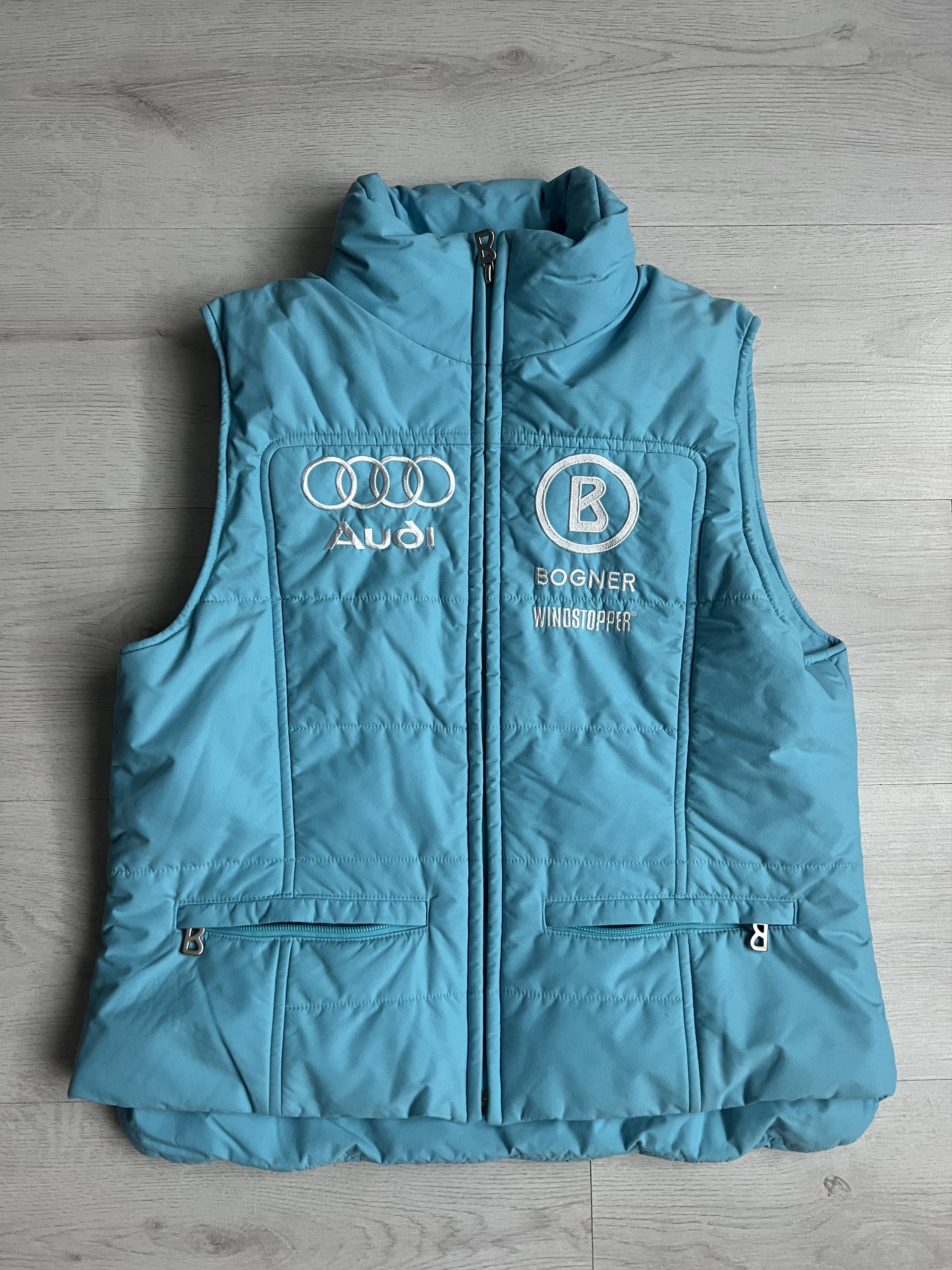 Image of Audi Dsv Team Ski Vest in Sky Blue, Women's (Size XL)