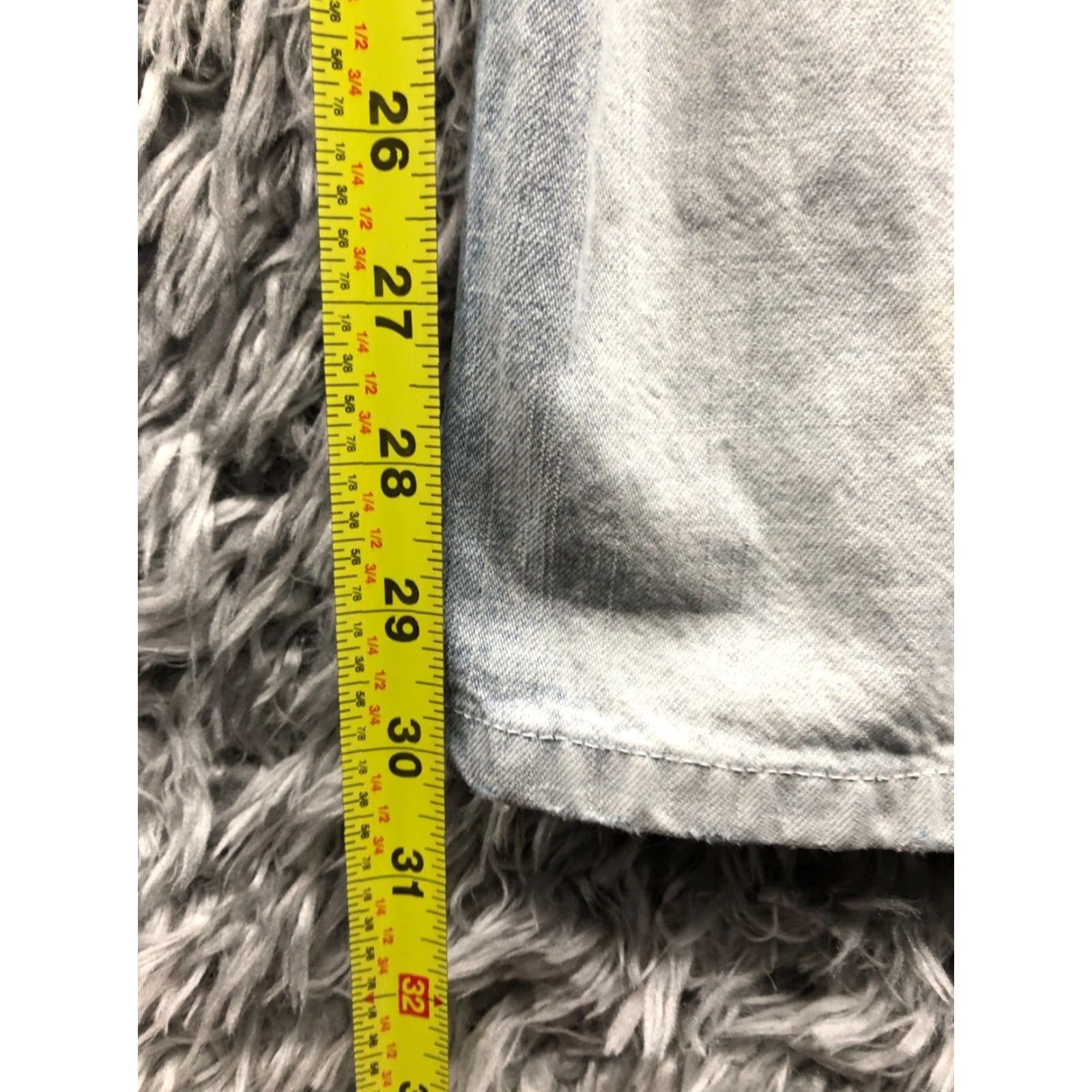 Vintage V-S-X Jeans Size 32 Mens Mid Rise Straight Medium Acid Wash Blue | Denim | 5-Pocket Design | Belt Loops | Regular Fit Size US 32 / EU 48 - 3 Thumbnail