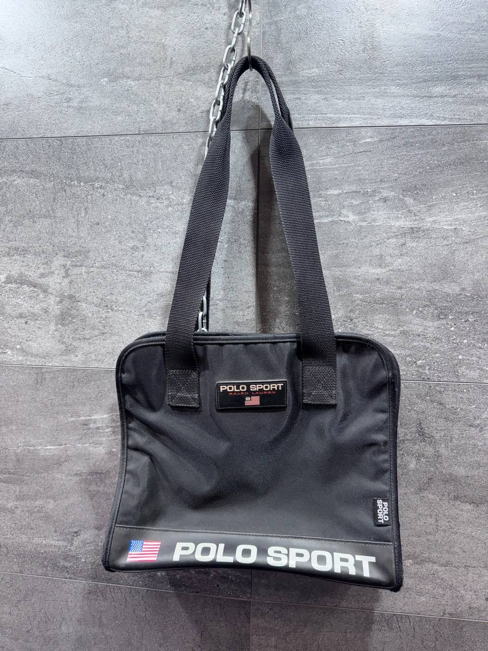 Polo Ralph Lauren Vintage Polo Sport Black Tote Bag 90s Handbag Size ONE SIZE - 1 Thumbnail
