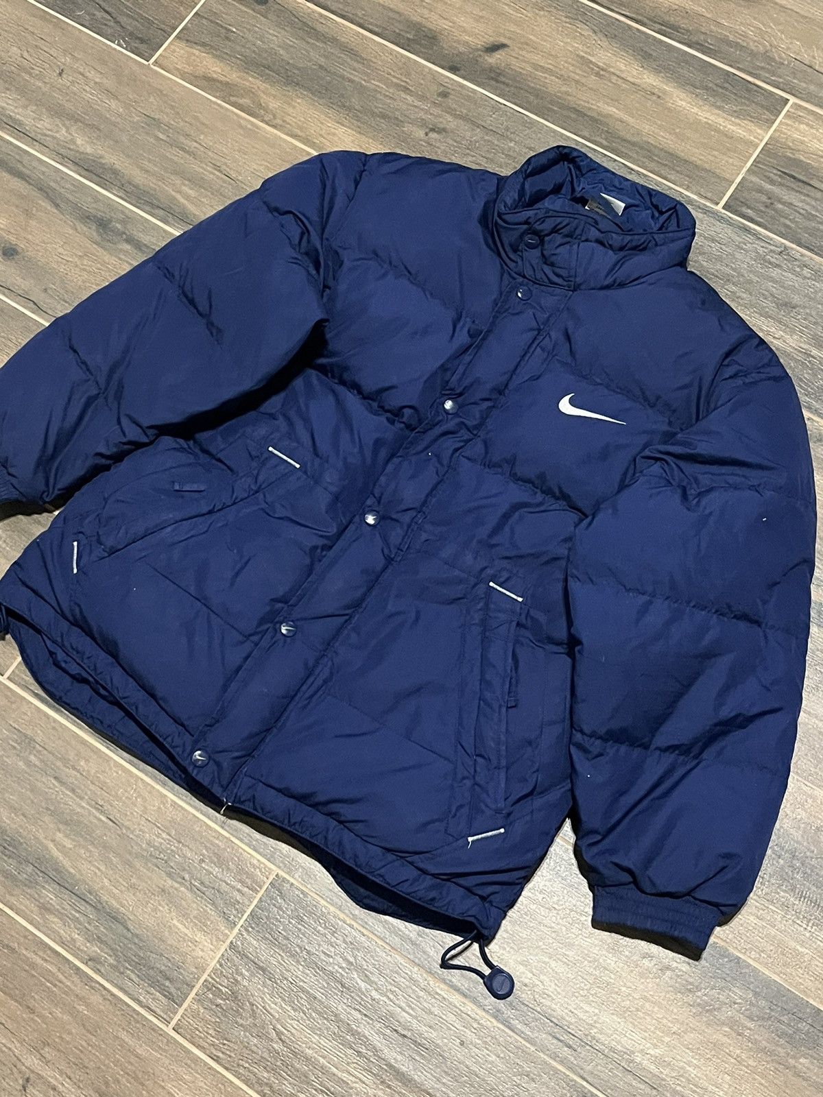 Nike × Vintage Nike Big Swoosh Logo Puffer Jacket Boxy Size US M / EU 48-50 / 2 - 3 Thumbnail