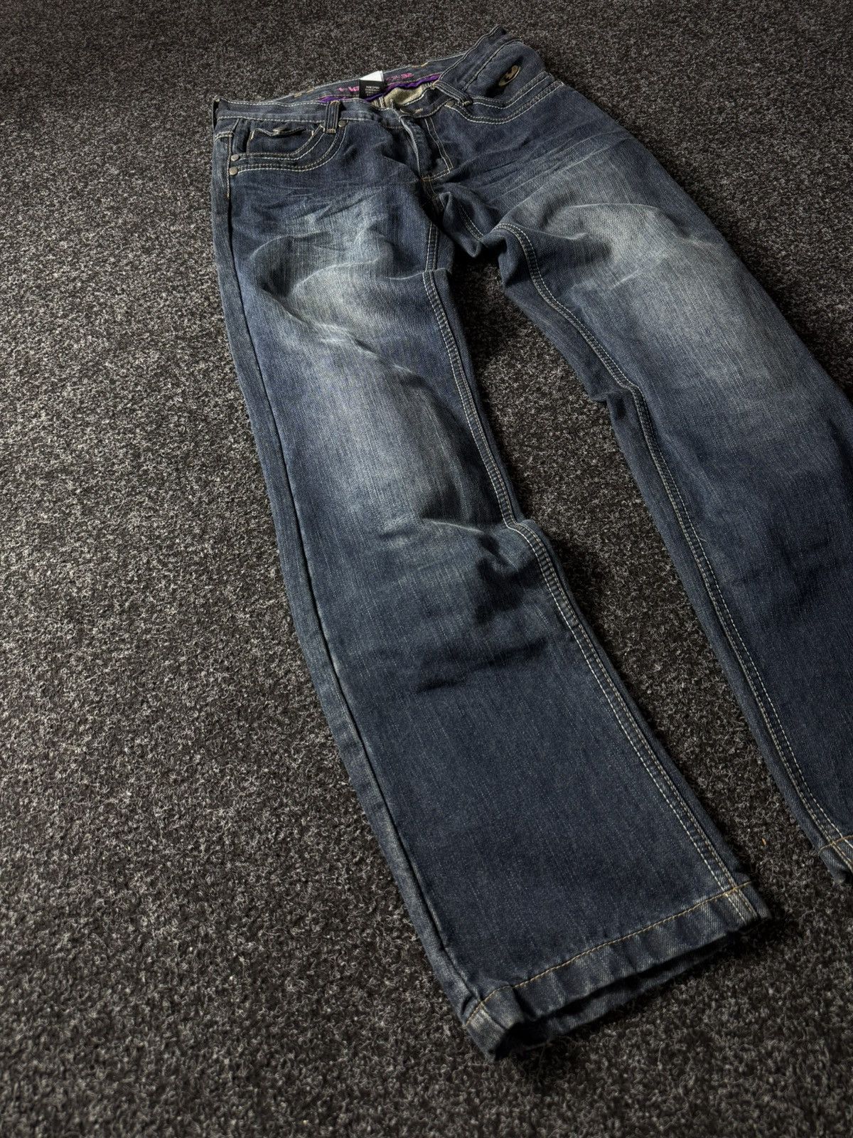Harley Davidson Vintage 90s Racing MOTO biker Held denim women’s jeans pants Size 29" - 2 Thumbnail