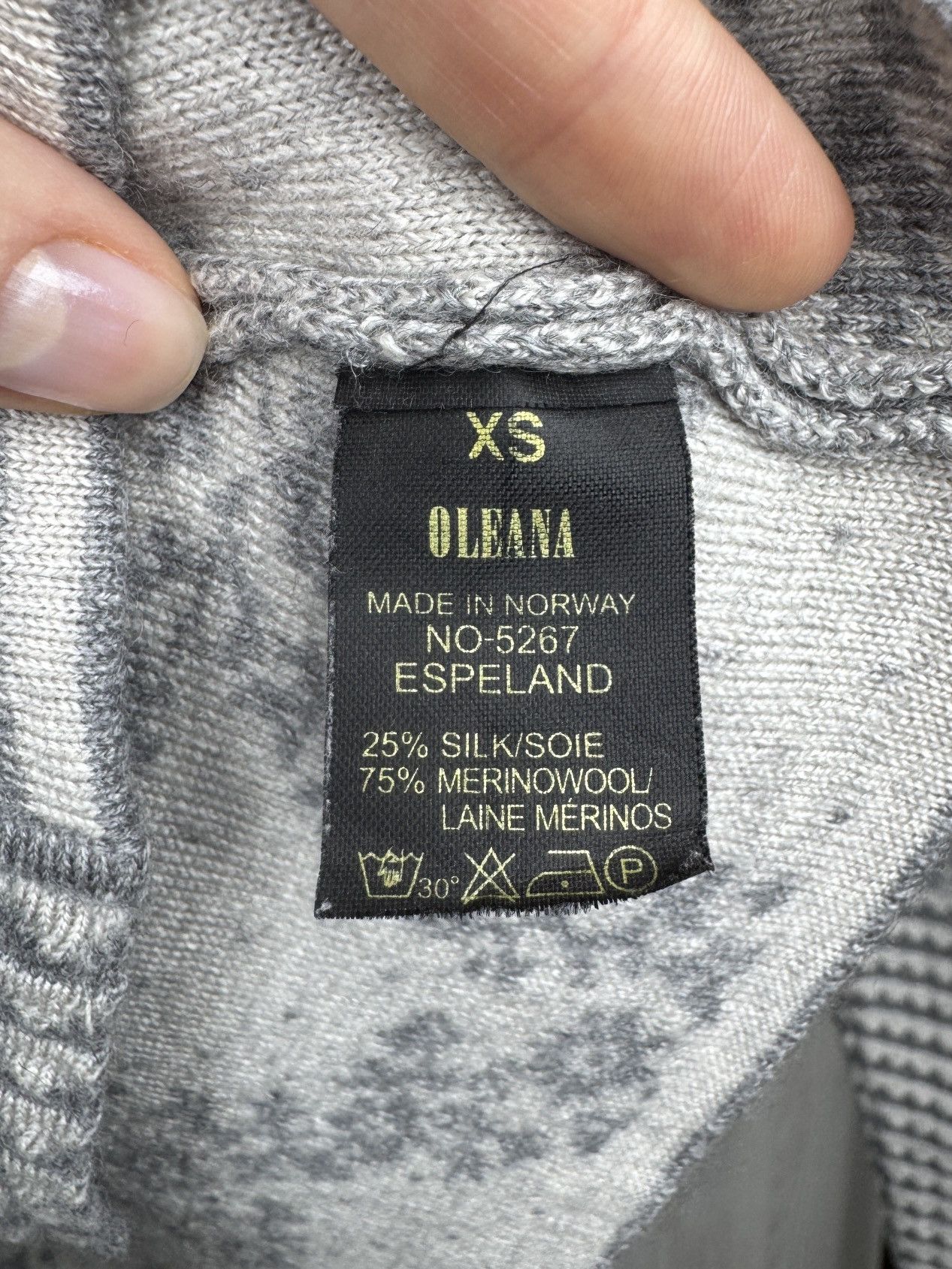 Other OLEANA NORWAY Gray Floral Silk Wool Knit Cardigan Sweater Size XS / US 0-2 / IT 36-38 - 10 Thumbnail