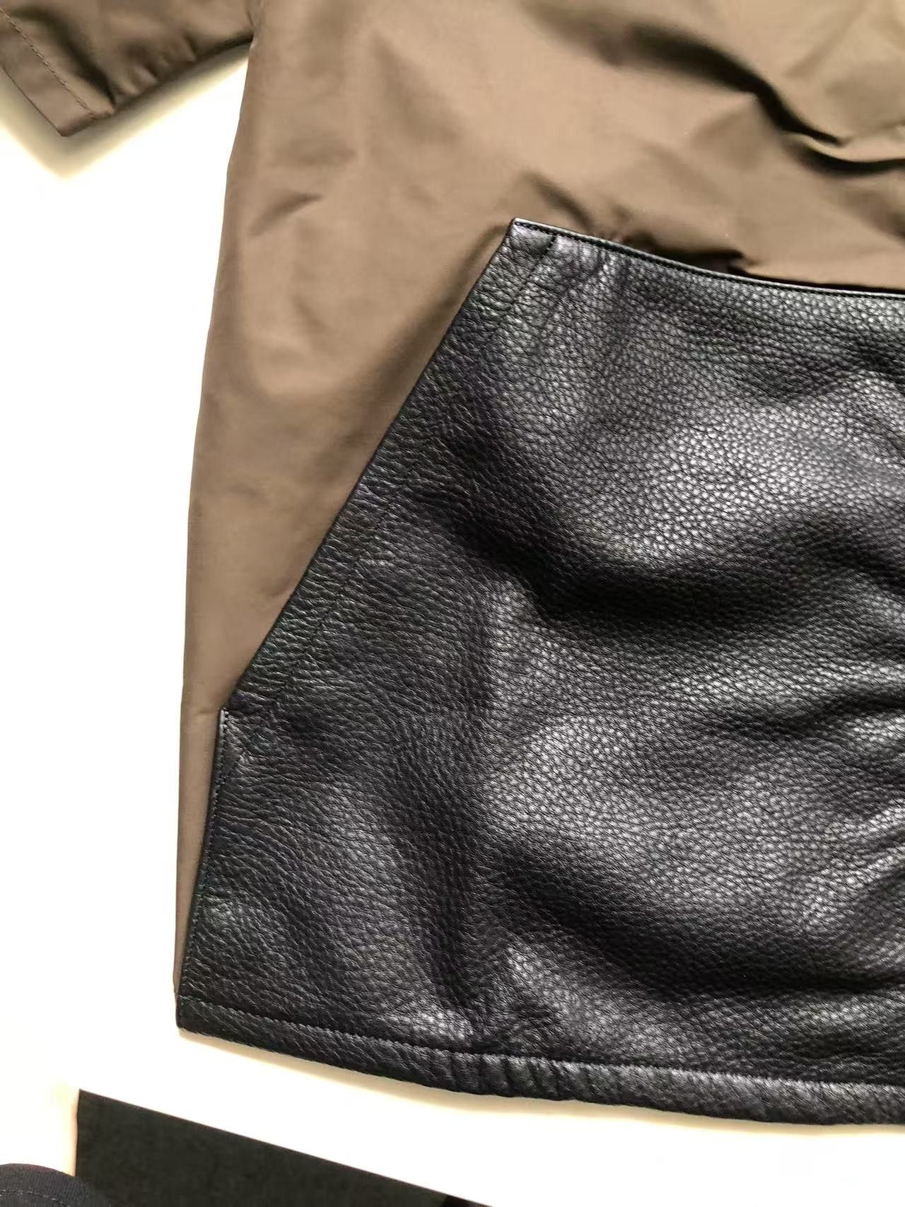 Chrome Hearts Chrome Hearts Zip Nylon Leather Patchwork Brown Shirt Jacket Size US L / EU 52-54 / 3 - 5 Thumbnail
