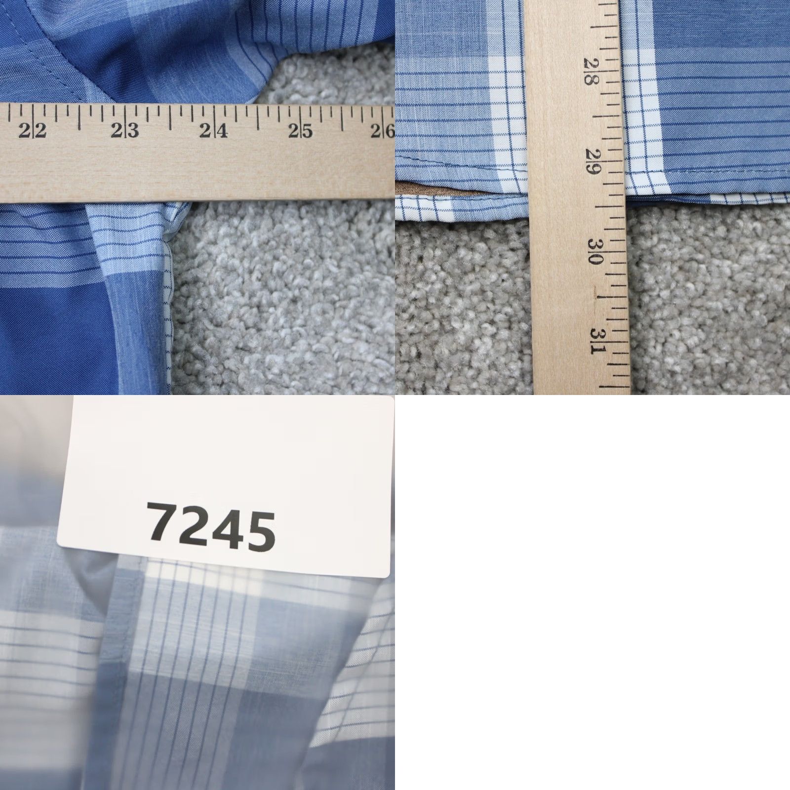 Orvis Orvis Shirt Mens Large Blue Plaid Three Forks Knit Short Sleeve Button Hiking Size US L / EU 52-54 / 3 - 9 Thumbnail
