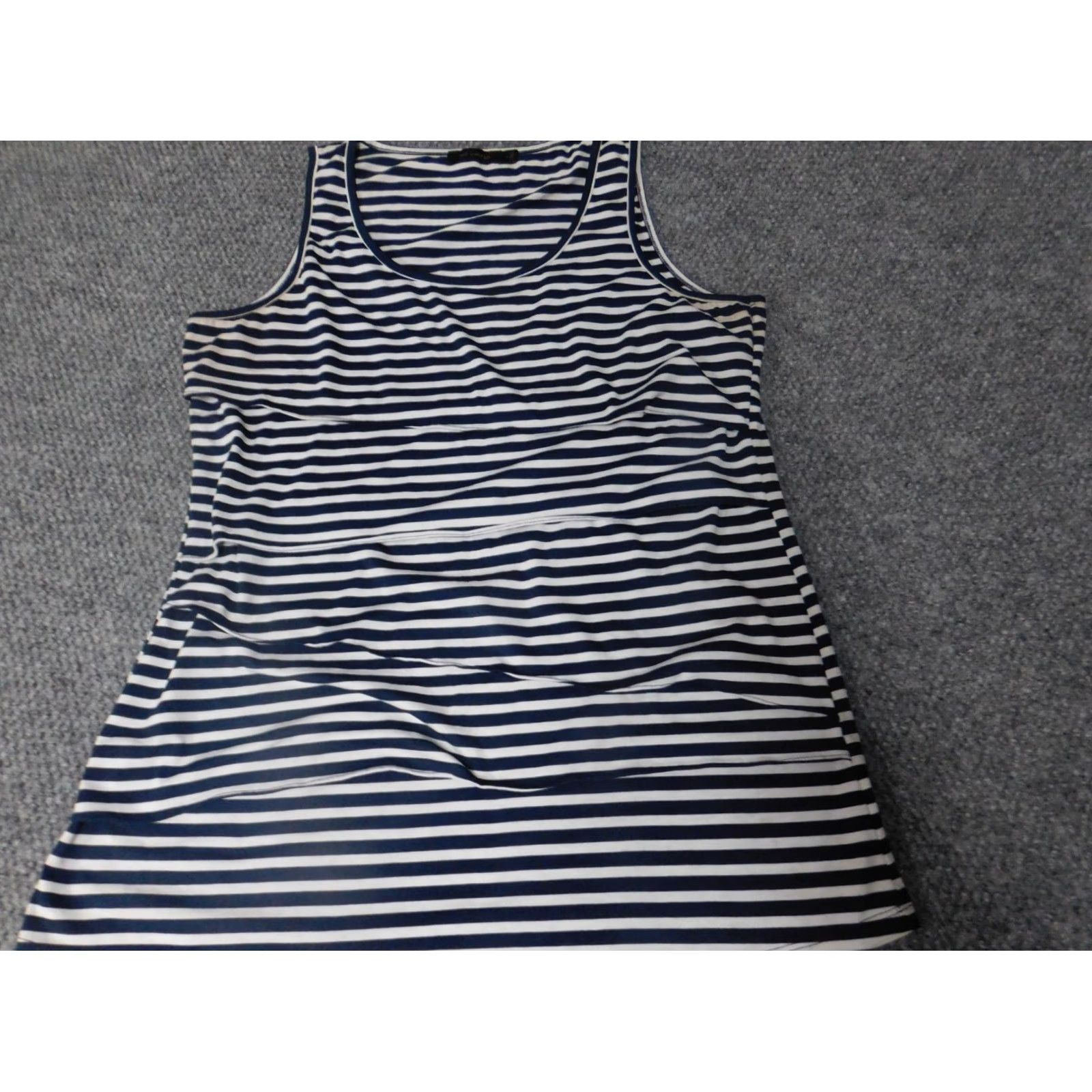 Vintage The Limited Blouse Sleeveless Women L Blue Striped Pullover Casual Shirt Regular Size L Size L / US 10 / IT 46 - 2 Thumbnail