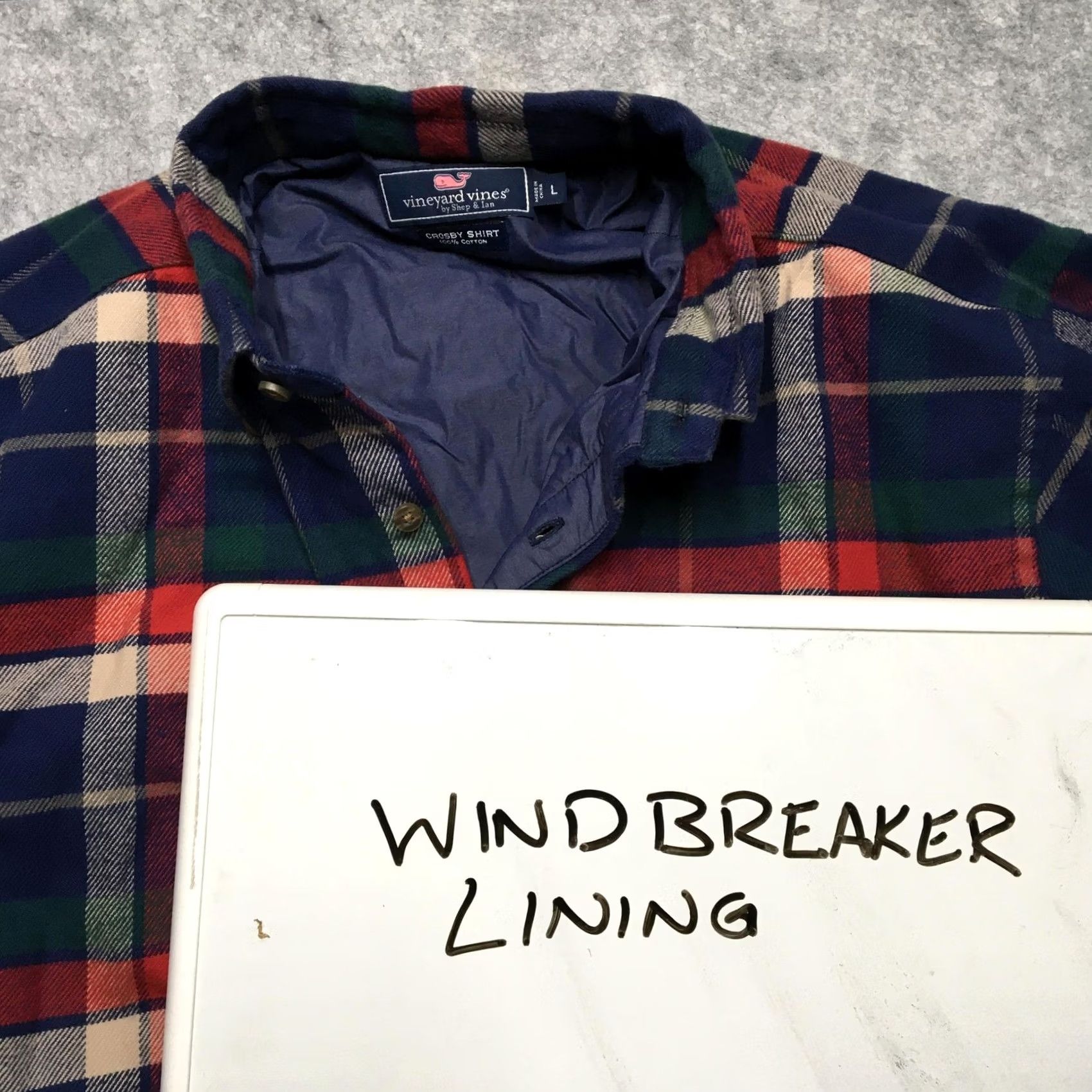 Vineyard Vines Vineyard Vines Crosby Shirt Mens L Blue Plaid Flannel Windbreaker Lined Button-Up Long Sleeve Casual Winter Size US L / EU 52-54 / 3 - 7 Thumbnail