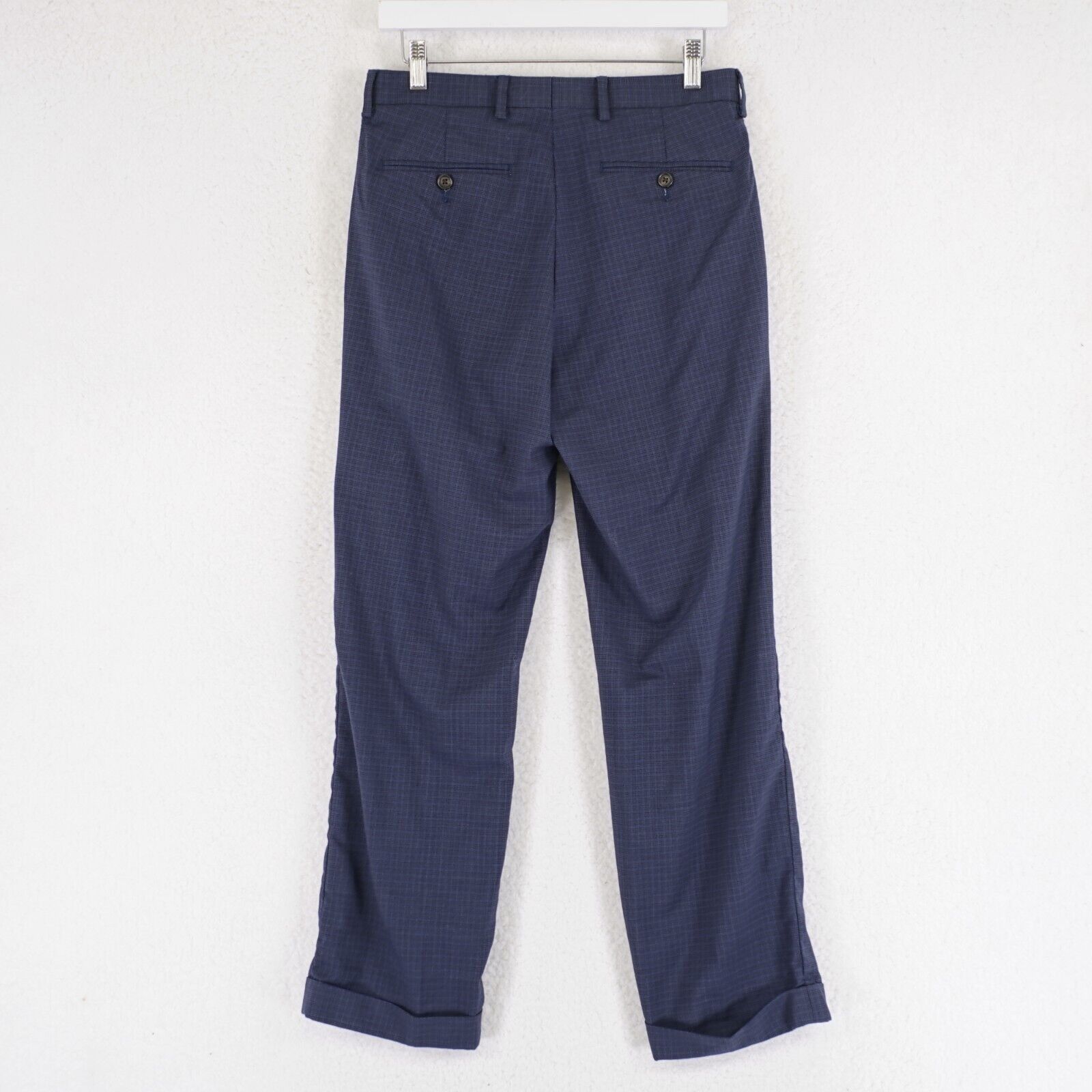 Lauren Ralph Lauren Lauren Ralph Lauren Wool Blue Black Star Check Windowpane Dr Size 34R - 5 Thumbnail