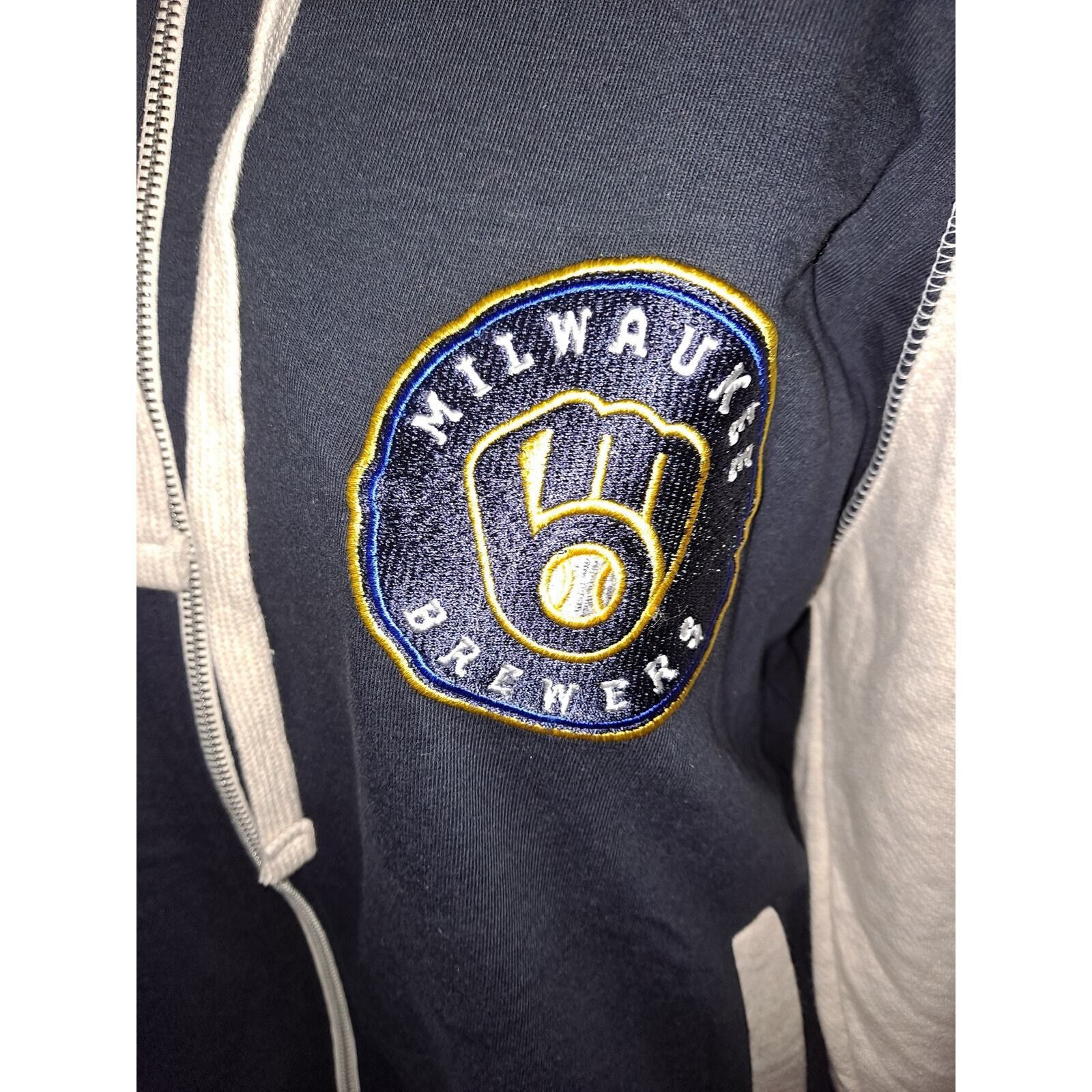 MLB NWT MLB Genuine Merchandise Milwaukee Brewers Full Zip Hoodi Size US M / EU 48-50 / 2 - 3 Thumbnail
